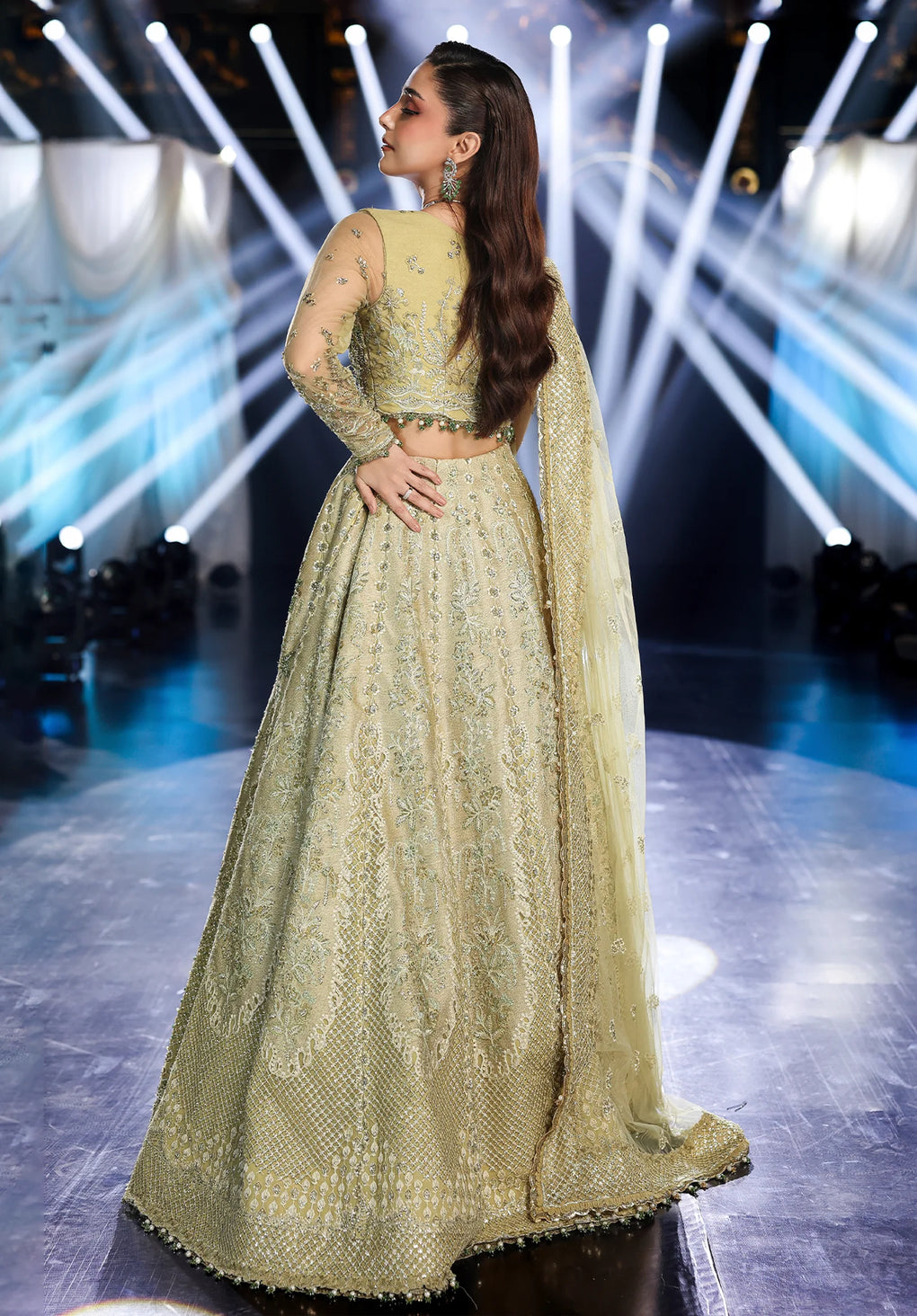 Elaf Premium | Stardom Formal Handwork 25 | ESH-07 MINT MAJESTY - by Libasekhas UK - Registered Vendor of : Elaf Premium - 100% Original Designer Dress