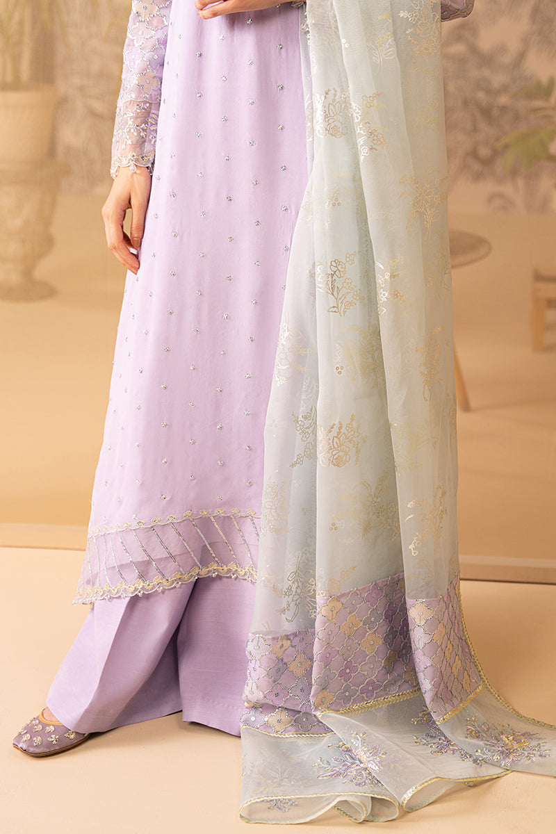 Cross Stitch | Luxe Atelier 24 | LILAC LUSTER - by - Libasekhas UK - Registered Vendor of : Cross Stitch - 100% Original Designer Dresss