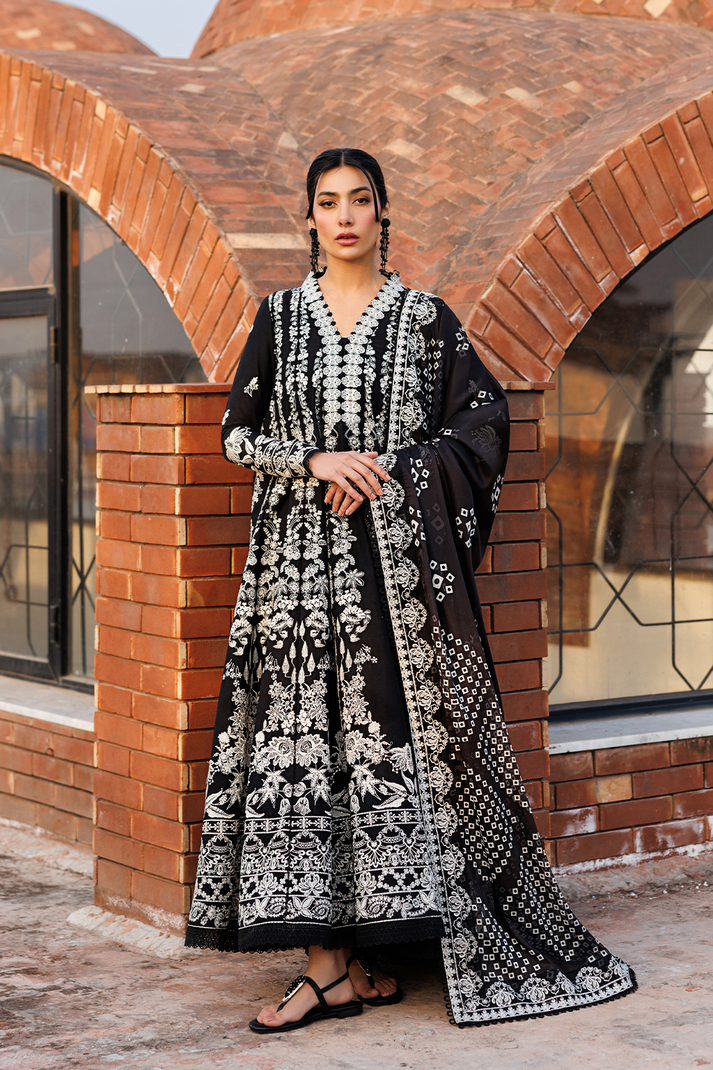 Emaan Adeel | Mirabelle Festive Luxury Lawn | MIDNIGHT BLISS - by Libasekhas UK - Registered Vendor of : Emaan Adeel - 100% Original Designer Dress