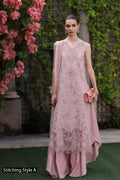 Noor by Saadia Asad | Eid Luxury Schiffli Laserkari 25 | D8- Pink - by - Libasekhas UK - Registered Vendor of : Noor by Saadia Asad - 100% Original Designer Dresss