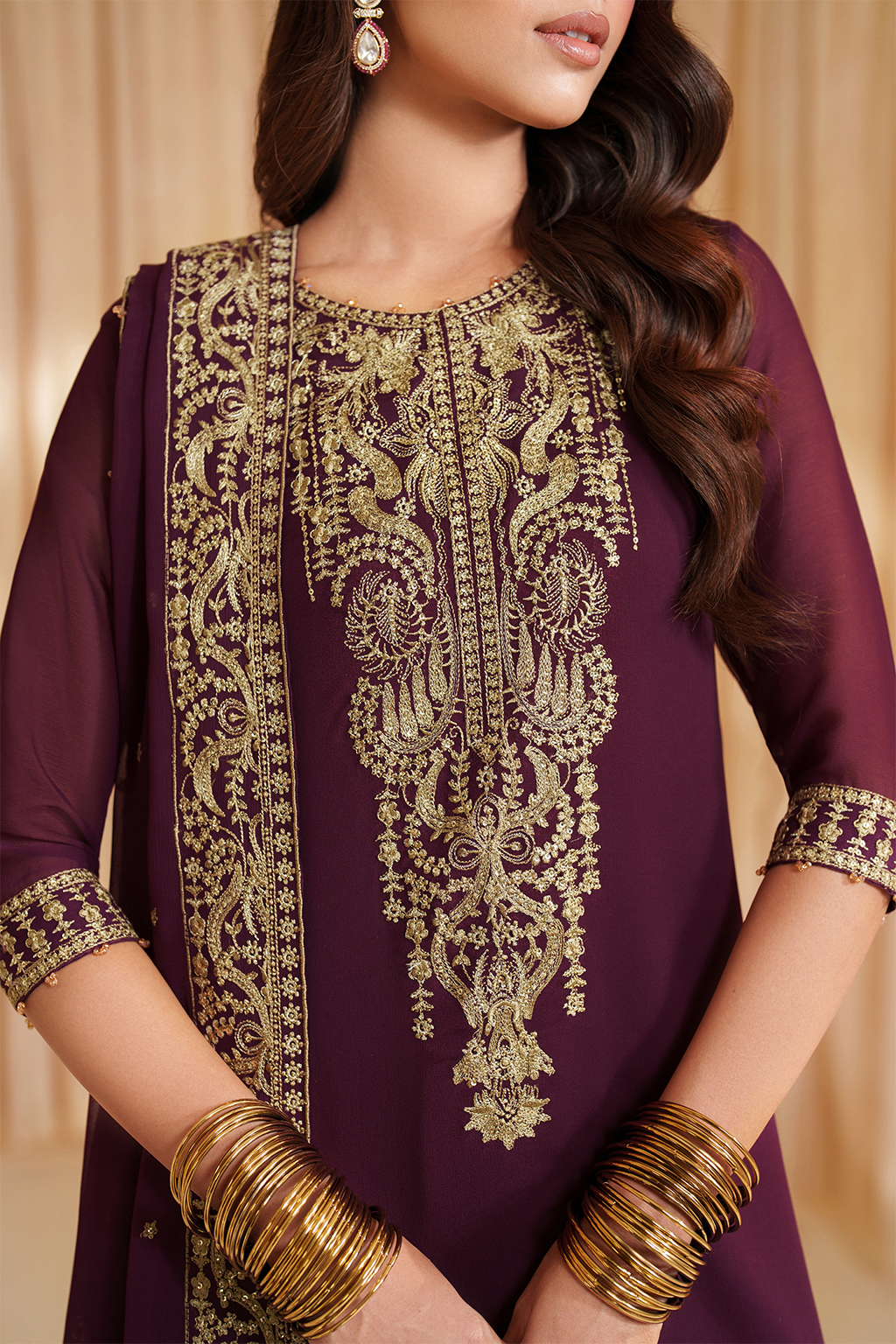 Iznik I Festive Formal I CC-76 Embroidered Chiffon - by Libasekhas UK - Registered Vendor of : Iznik - 100% Original Designer Dress
