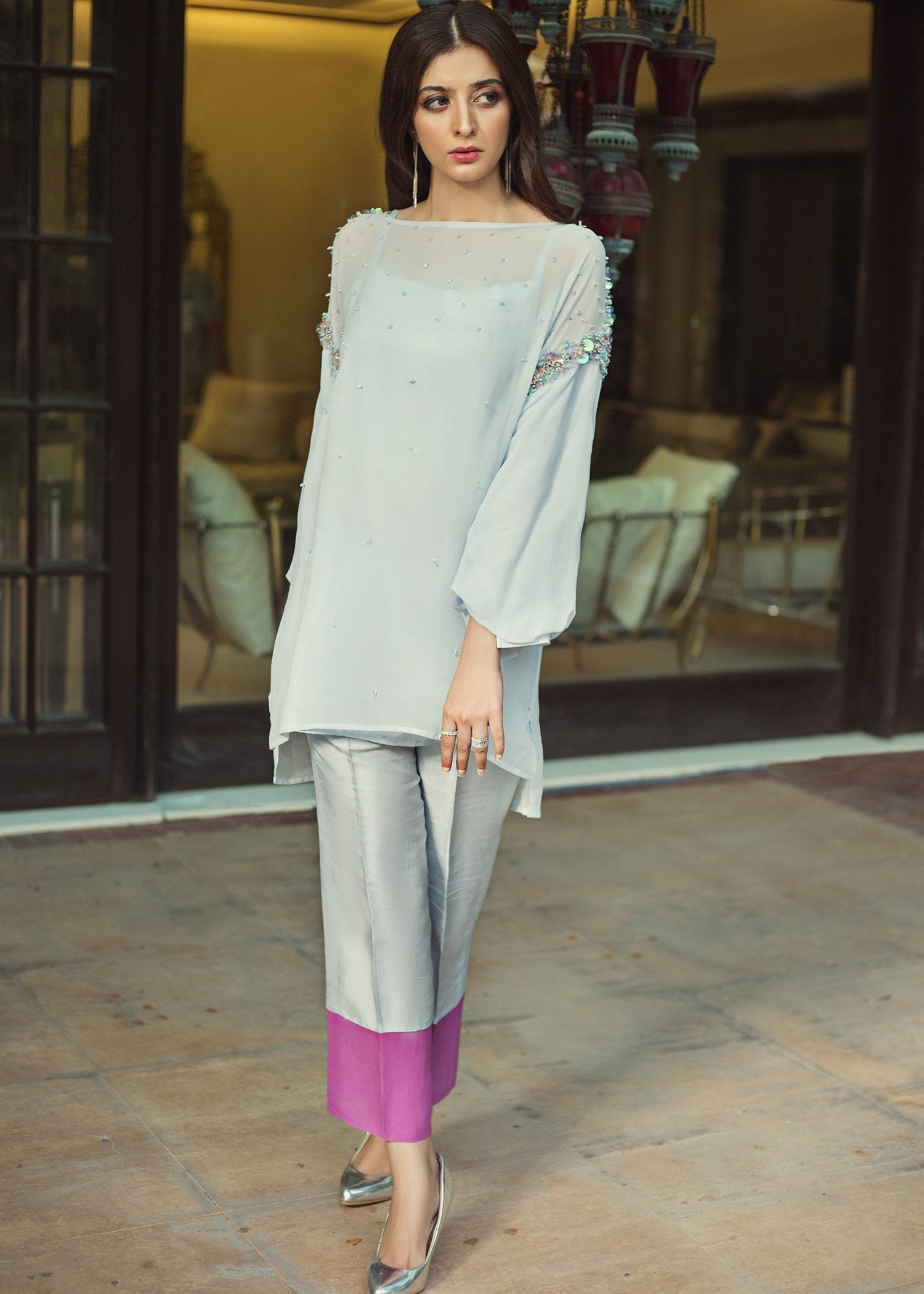 Hana | Serendipity Ready to Wear | Blue Berry Swirl - by - Libasekhas UK - Registered Vendor of : Hana - 100% Original Designer Dresss