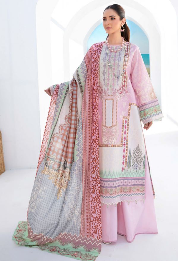 Humdum | Saira Bano Lawn 24 | D08 - by - Libasekhas UK - Registered Vendor of : HumDum - 100% Original Designer Dresss