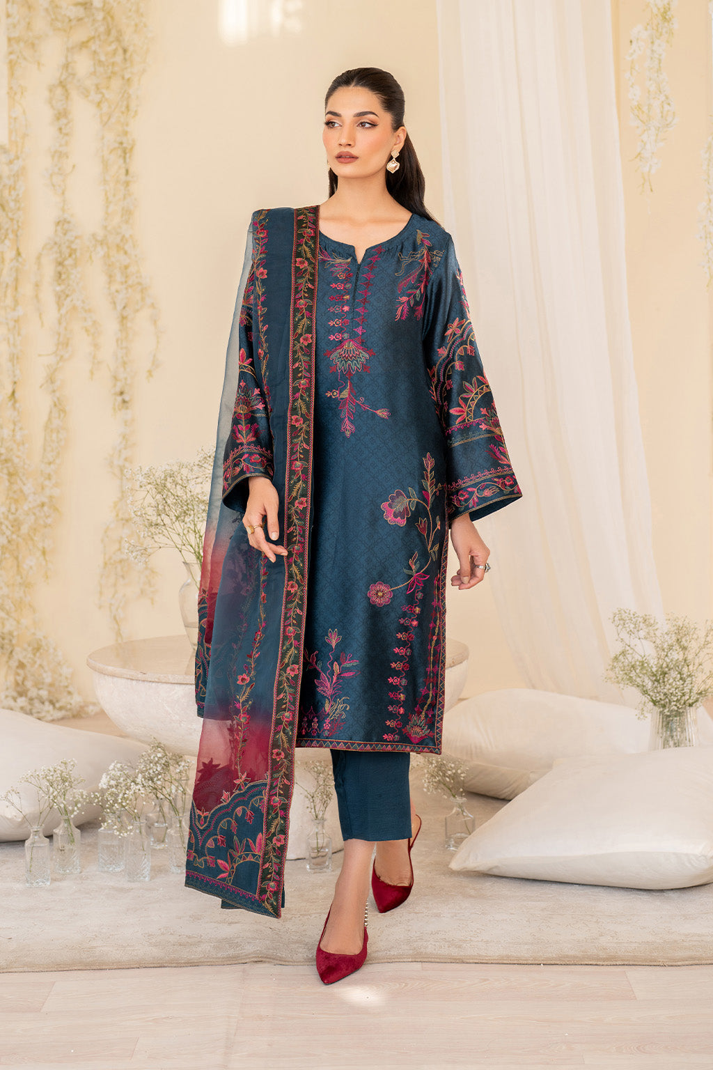 Iznik | Festive Formal | UE-379 Embroidered Pure silk - by Libasekhas UK - Registered Vendor of : Iznik - 100% Original Designer Dress