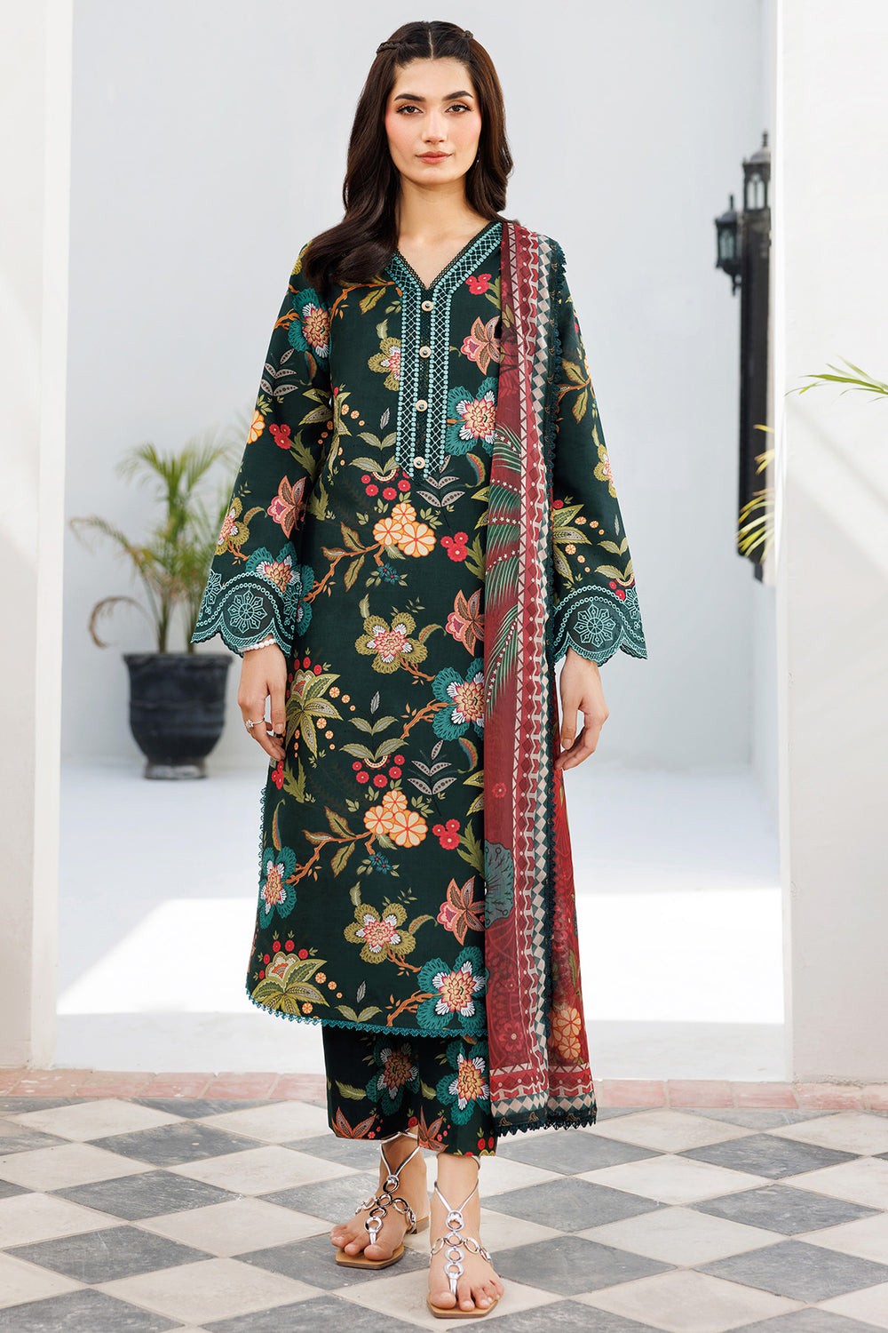 Farasha | Printed Essentials | Blossom Charm - by Libasekhas UK - Registered Vendor of : Farasha - 100% Original Designer Dress