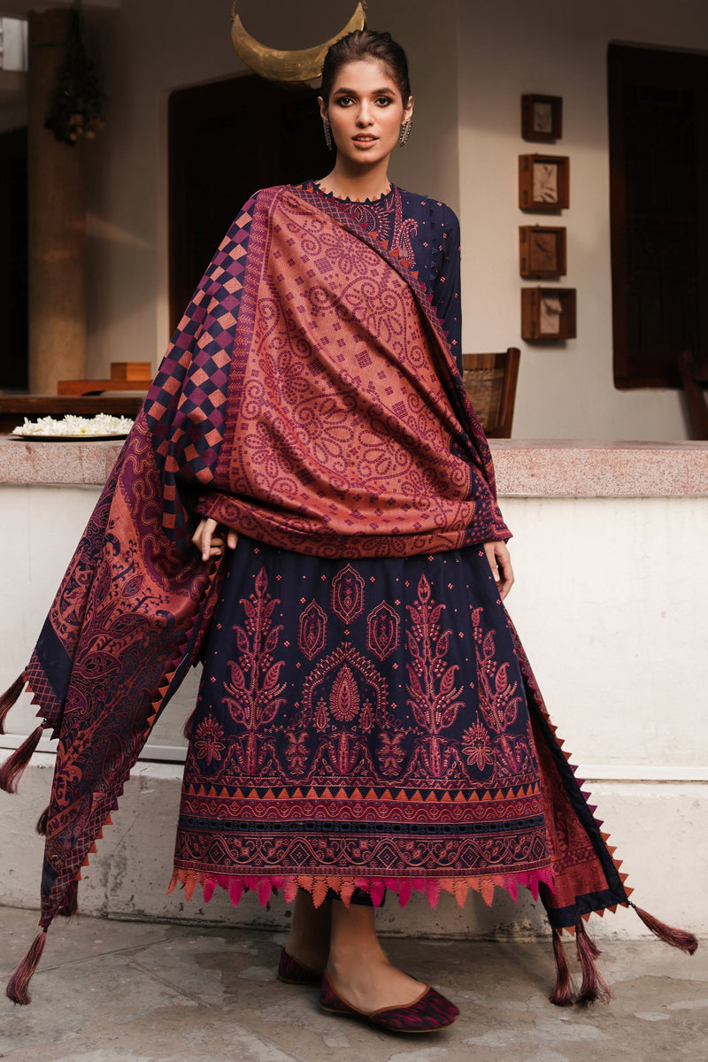 Jazmin | Winter Edition 24 | SLUB KHADDAR UW-0074 - by - Libasekhas UK - Registered Vendor of : Jazmin - 100% Original Designer Dresss
