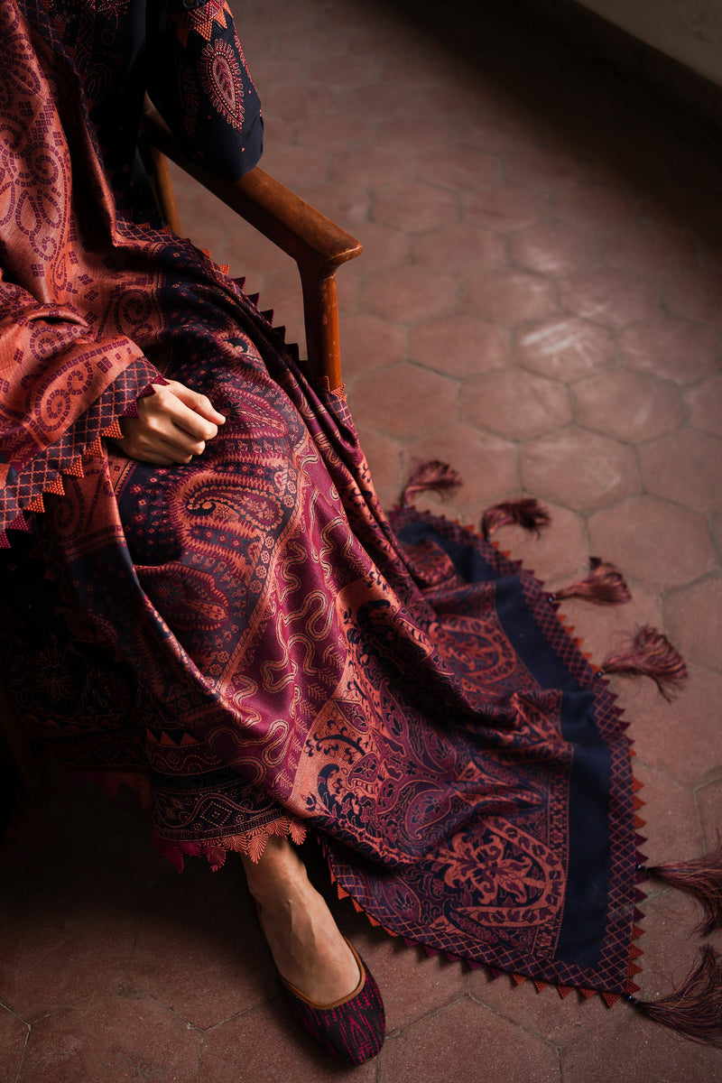 Jazmin | Winter Edition 24 | SLUB KHADDAR UW-0074 - by - Libasekhas UK - Registered Vendor of : Jazmin - 100% Original Designer Dresss