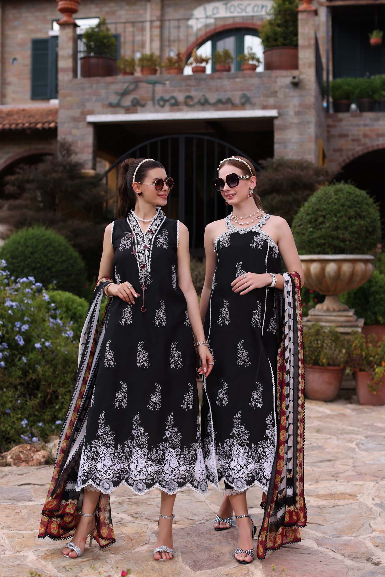 Noor by Saadia Asad | Eid Luxe Printkari 24 | D6 - by - Libasekhas UK - Registered Vendor of : Noor by Saadia Asad - 100% Original Designer Dresss