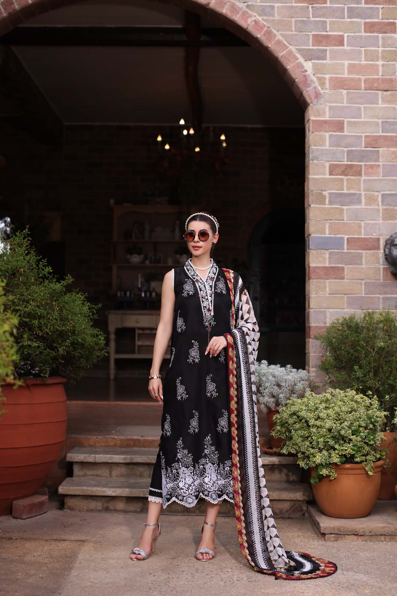 Noor by Saadia Asad | Eid Luxe Printkari 24 | D6 - by - Libasekhas UK - Registered Vendor of : Noor by Saadia Asad - 100% Original Designer Dresss