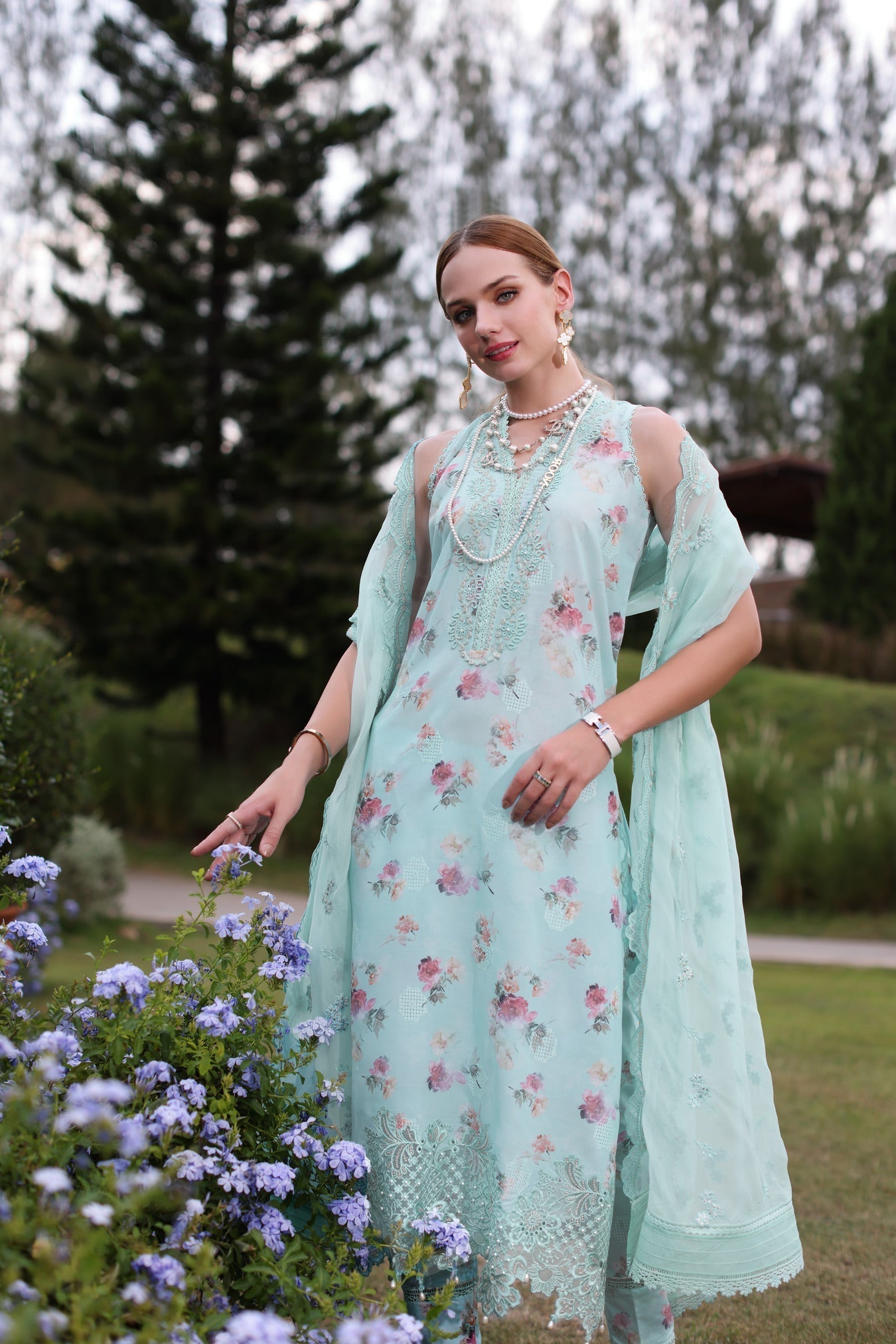 Noor by Saadia Asad | Eid Luxe Printkari 24 | D5 - by - Libasekhas UK - Registered Vendor of : Noor by Saadia Asad - 100% Original Designer Dresss