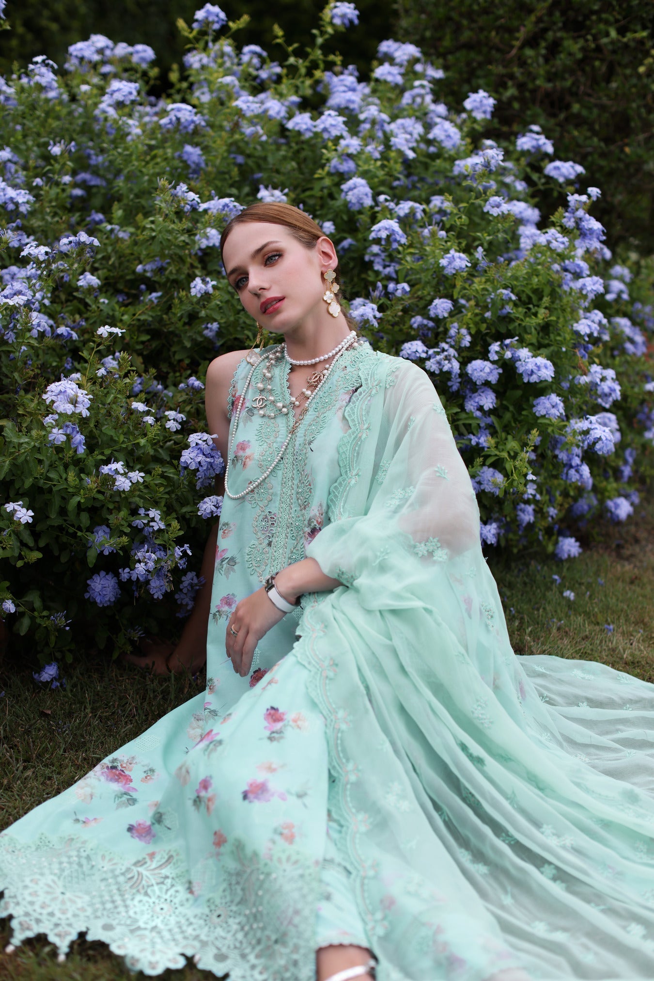 Noor by Saadia Asad | Eid Luxe Printkari 24 | D5 - by - Libasekhas UK - Registered Vendor of : Noor by Saadia Asad - 100% Original Designer Dresss