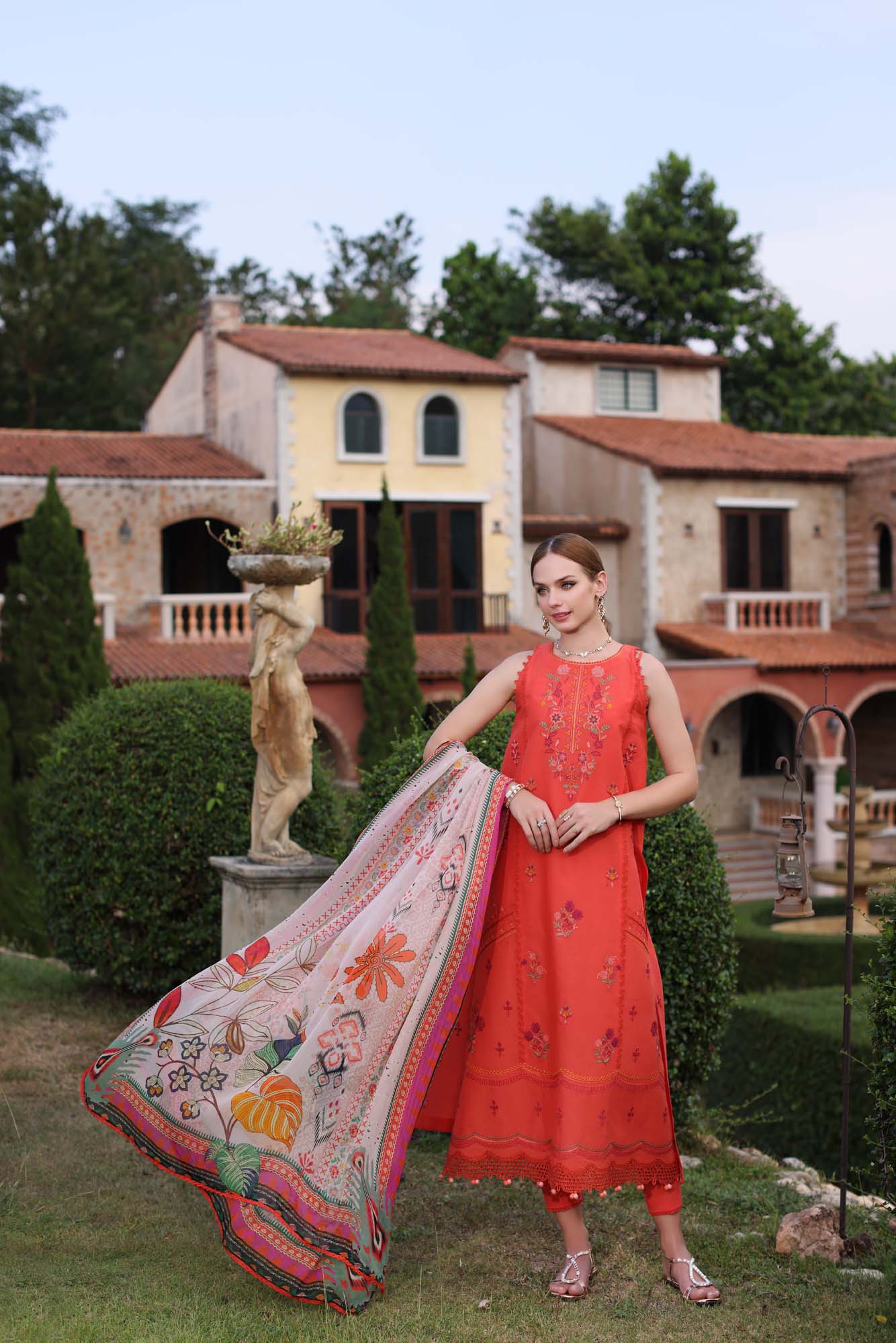 Noor by Saadia Asad | Eid Luxe Printkari 24 | D3 - by - Libasekhas UK - Registered Vendor of : Noor by Saadia Asad - 100% Original Designer Dresss