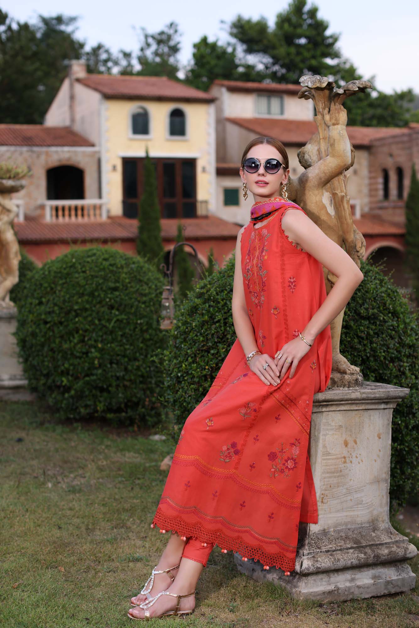 Noor by Saadia Asad | Eid Luxe Printkari 24 | D3 - by - Libasekhas UK - Registered Vendor of : Noor by Saadia Asad - 100% Original Designer Dresss