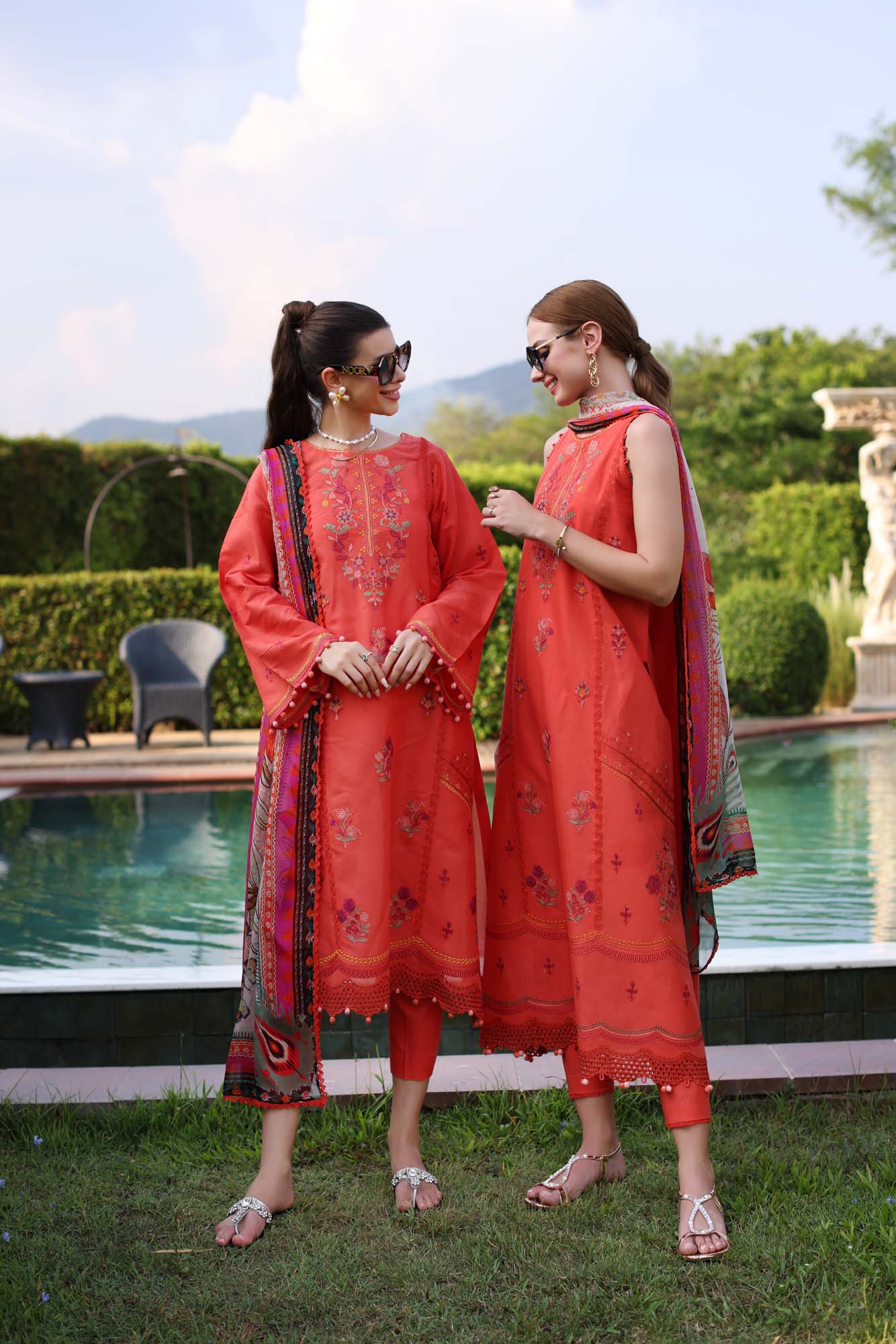 Noor by Saadia Asad | Eid Luxe Printkari 24 | D3 - by - Libasekhas UK - Registered Vendor of : Noor by Saadia Asad - 100% Original Designer Dresss