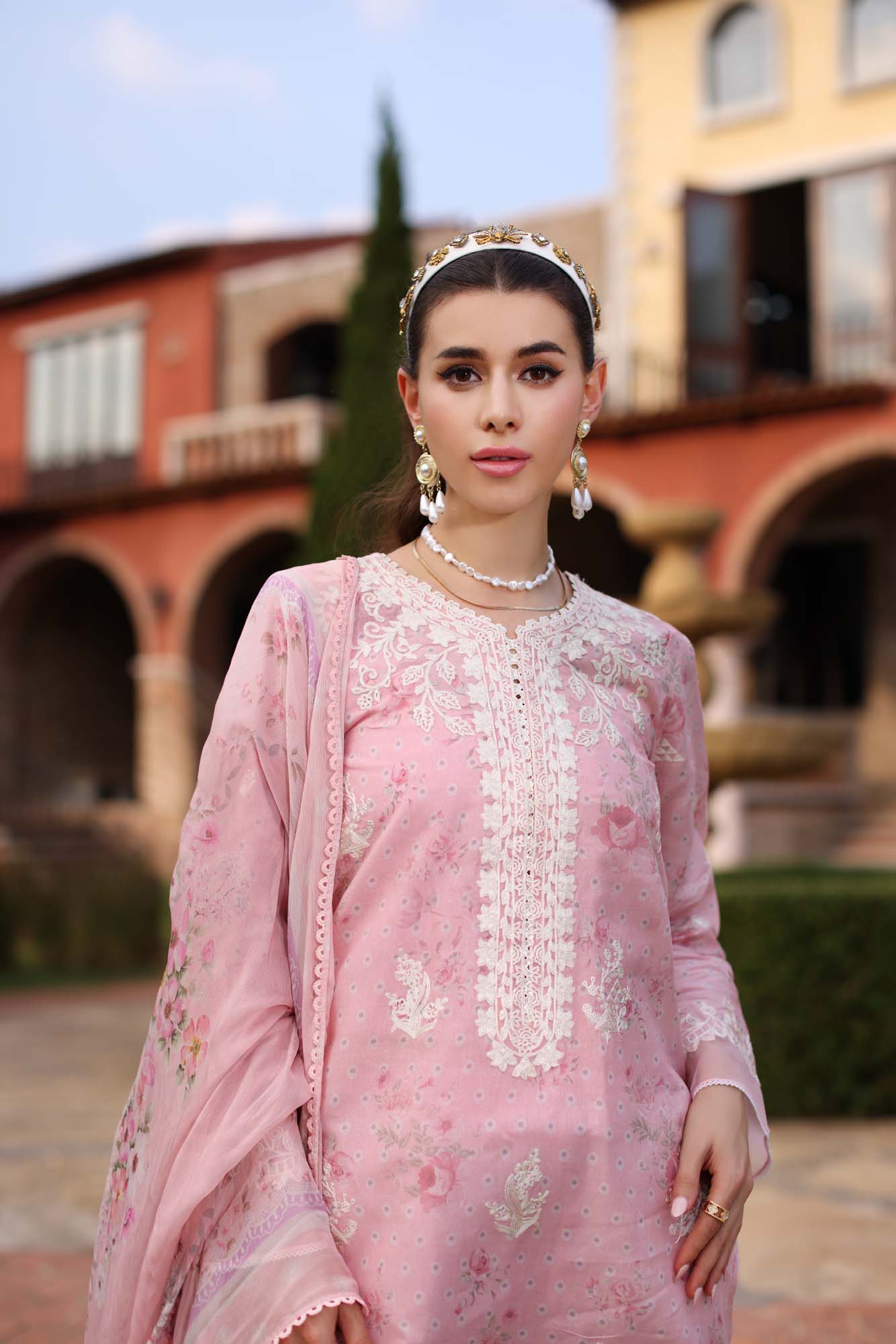 Noor by Saadia Asad | Eid Luxe Printkari 24 | D7 - by - Libasekhas UK - Registered Vendor of : Noor by Saadia Asad - 100% Original Designer Dresss