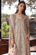 Noor by Saadia Asad | Eid Luxury Schiffli Laserkari 25 | D1- Beige - by - Libasekhas UK - Registered Vendor of : Noor by Saadia Asad - 100% Original Designer Dresss