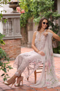 Noor by Saadia Asad | Eid Luxury Schiffli Laserkari 25 | D11- Mink - by - Libasekhas UK - Registered Vendor of : Noor by Saadia Asad - 100% Original Designer Dresss