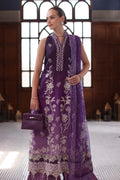 Noor by Saadia Asad | Eid Luxury Schiffli Laserkari 25 | D9- Purple - by - Libasekhas UK - Registered Vendor of : Noor by Saadia Asad - 100% Original Designer Dresss