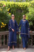 Noor by Saadia Asad | Eid Luxury Schiffli Laserkari 25 | D10- Royal Blue - by - Libasekhas UK - Registered Vendor of : Noor by Saadia Asad - 100% Original Designer Dresss