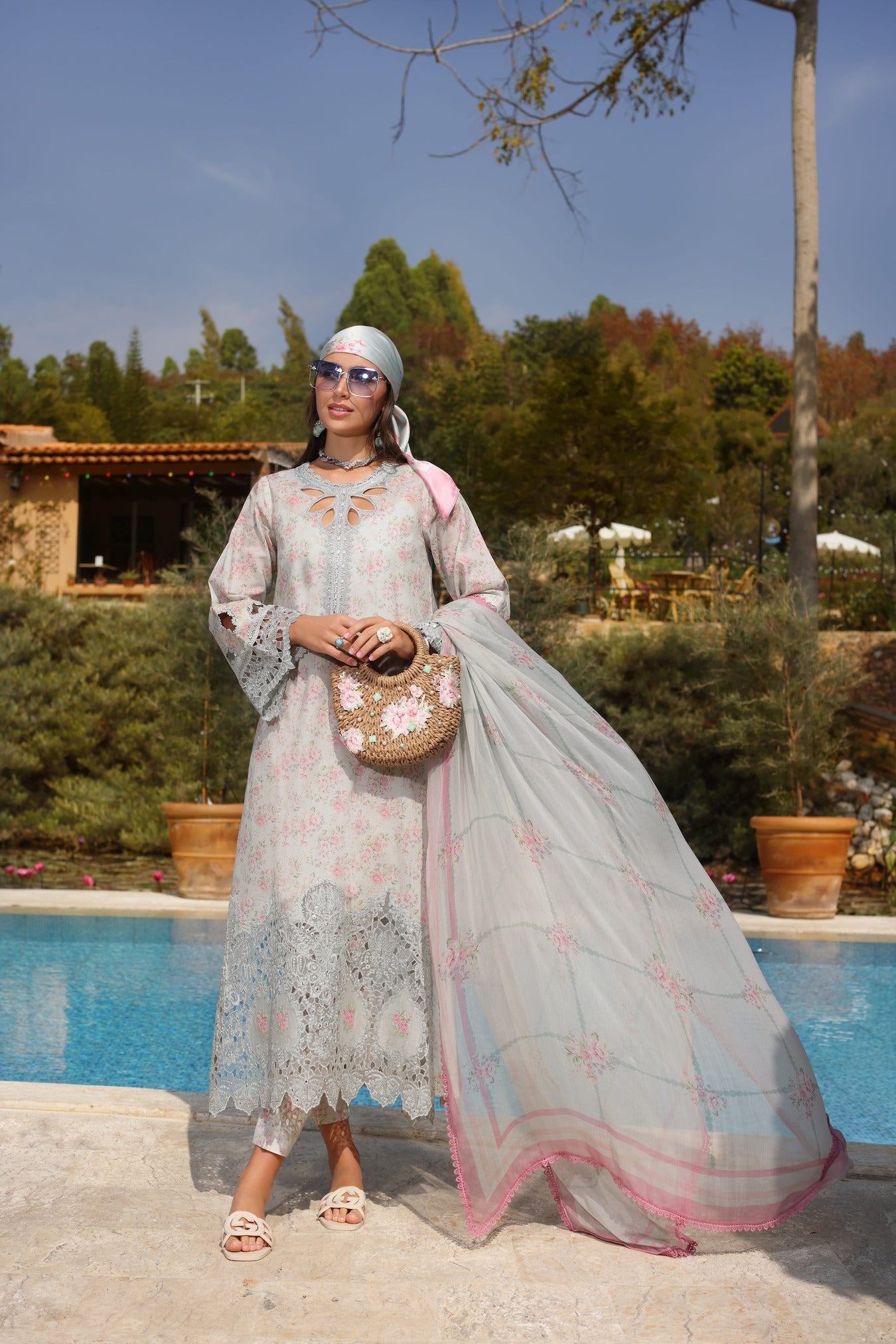 Noor by Saadia Asad | Luxe Chikankari 25 | D7-B - by - Libasekhas UK - Registered Vendor of : Noor by Saadia Asad - 100% Original Designer Dresss