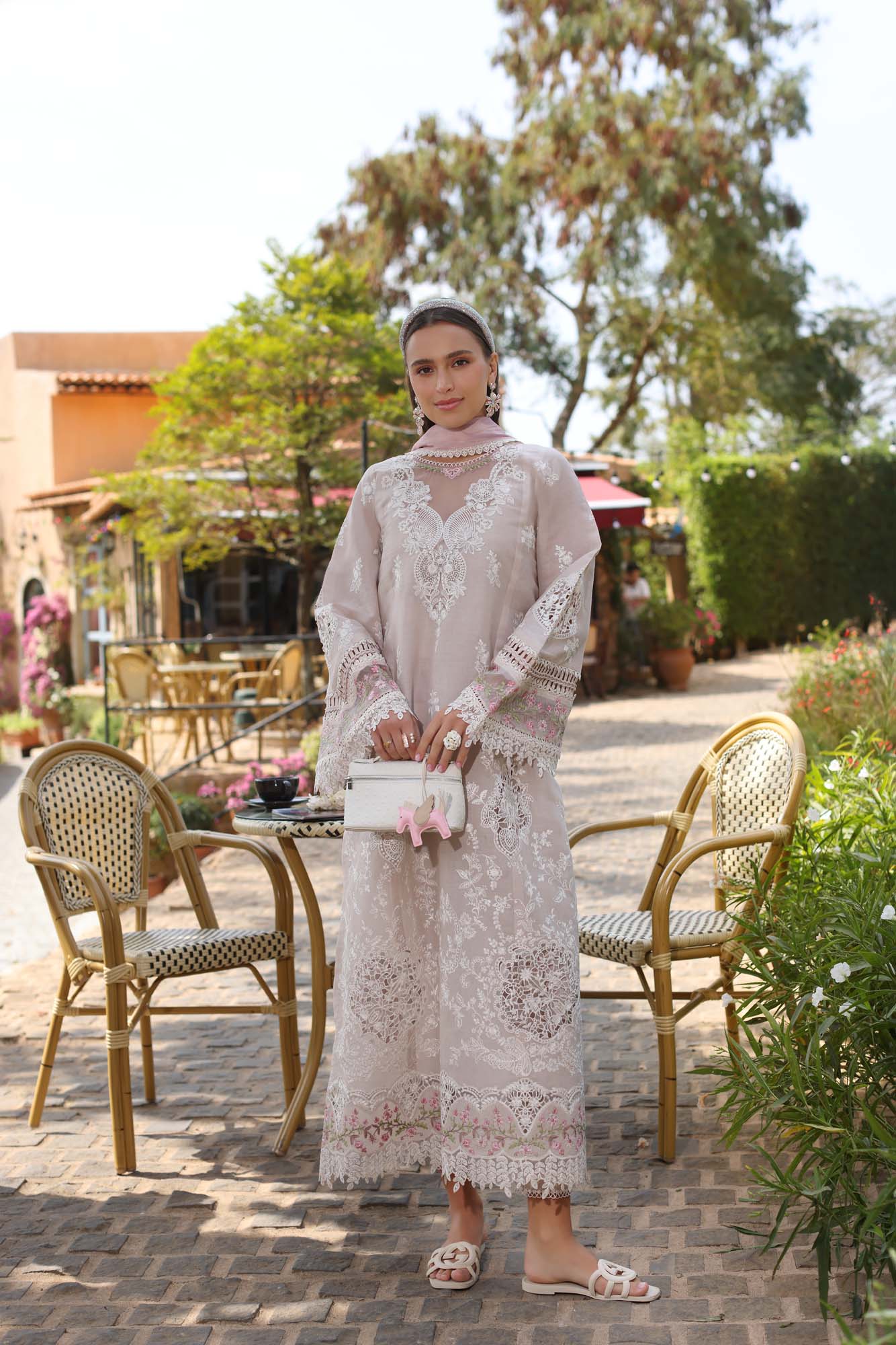 Noor by Saadia Asad | Luxe Chikankari 25 | D4-A - by - Libasekhas UK - Registered Vendor of : Noor by Saadia Asad - 100% Original Designer Dresss