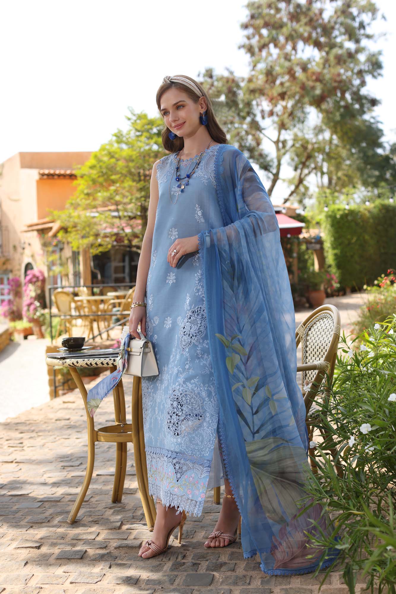 Noor by Saadia Asad | Luxe Chikankari 25 | D4-B - by - Libasekhas UK - Registered Vendor of : Noor by Saadia Asad - 100% Original Designer Dresss