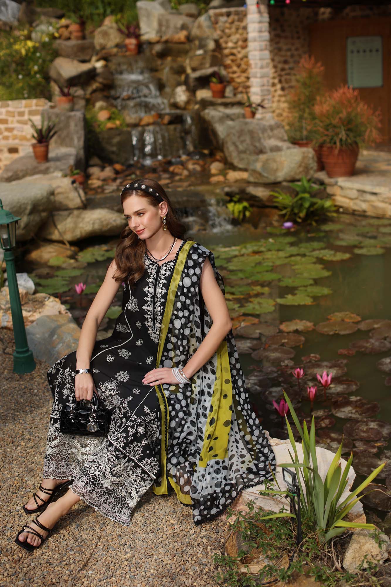 Noor by Saadia Asad | Luxe Chikankari 25 | D3-B - by - Libasekhas UK - Registered Vendor of : Noor by Saadia Asad - 100% Original Designer Dresss