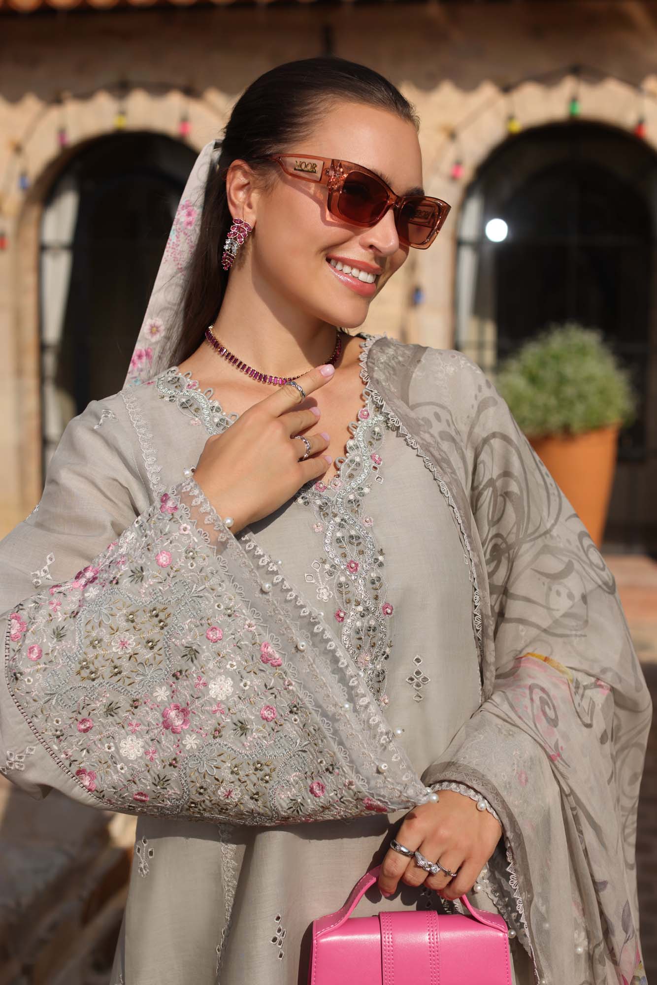 Noor by Saadia Asad | Luxe Chikankari 25 | D1-B - by - Libasekhas UK - Registered Vendor of : Noor by Saadia Asad - 100% Original Designer Dresss
