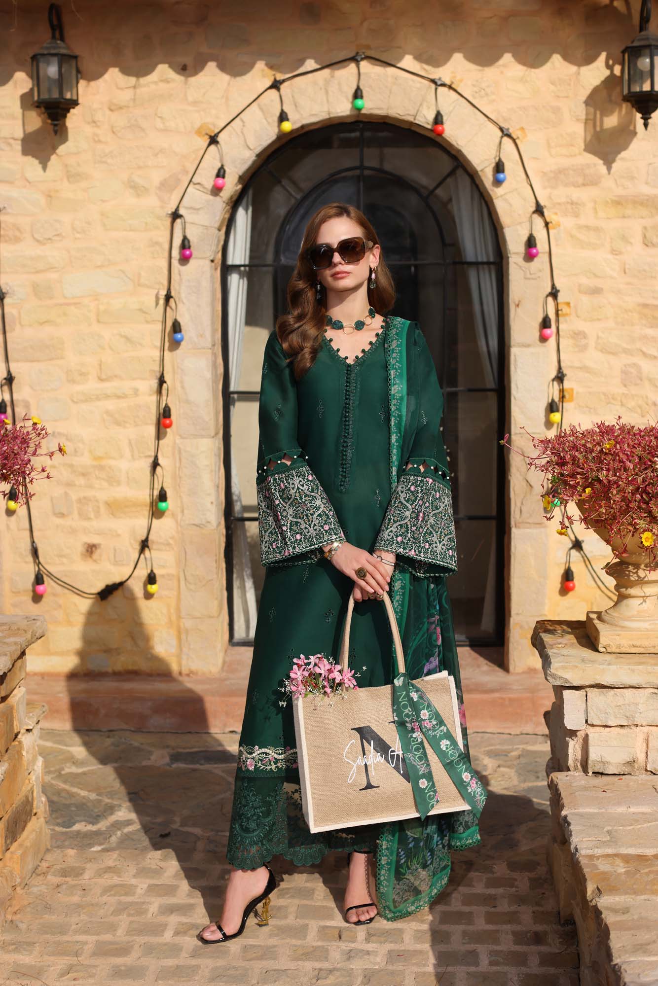 Noor by Saadia Asad | Luxe Chikankari 25 | D1-A - by - Libasekhas UK - Registered Vendor of : Noor by Saadia Asad - 100% Original Designer Dresss