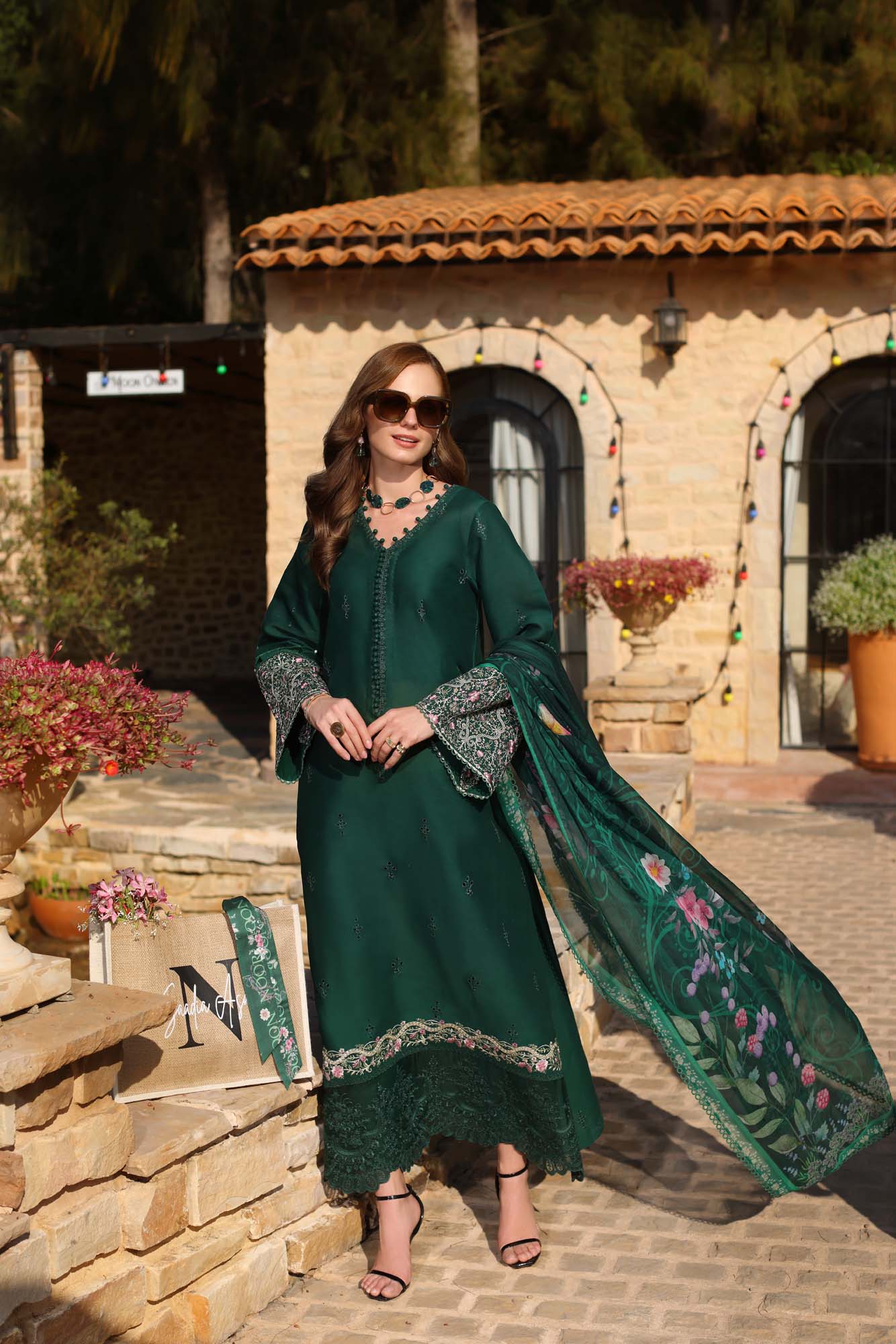 Noor by Saadia Asad | Luxe Chikankari 25 | D1-A - by - Libasekhas UK - Registered Vendor of : Noor by Saadia Asad - 100% Original Designer Dresss