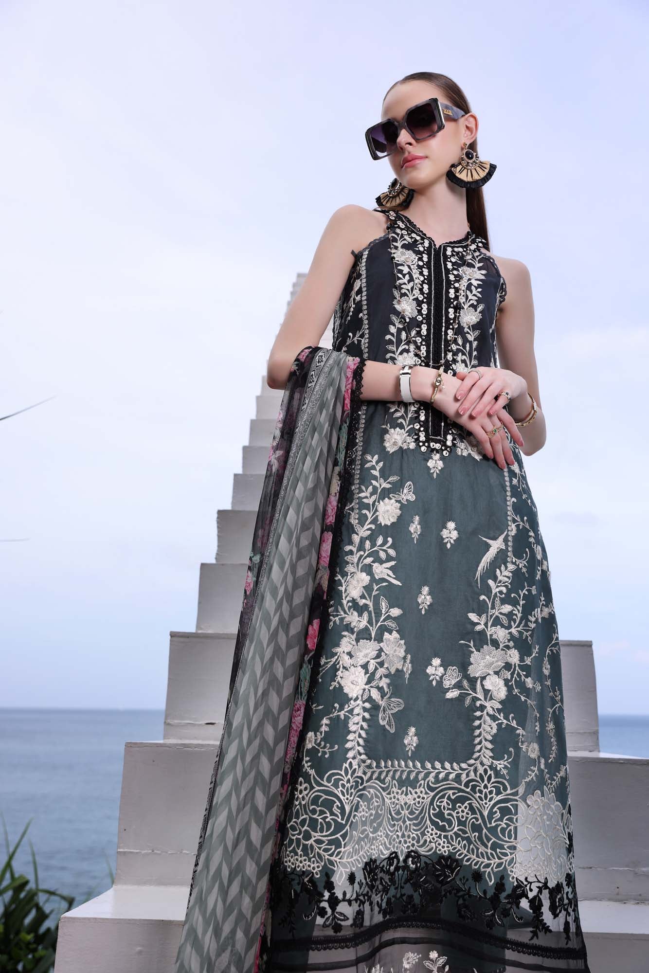 Noor by Saadia Asad | Luxe Printkari | D2-B - by Libasekhas UK - Registered Vendor of : Noor by Saadia Asad - 100% Original Designer Dress