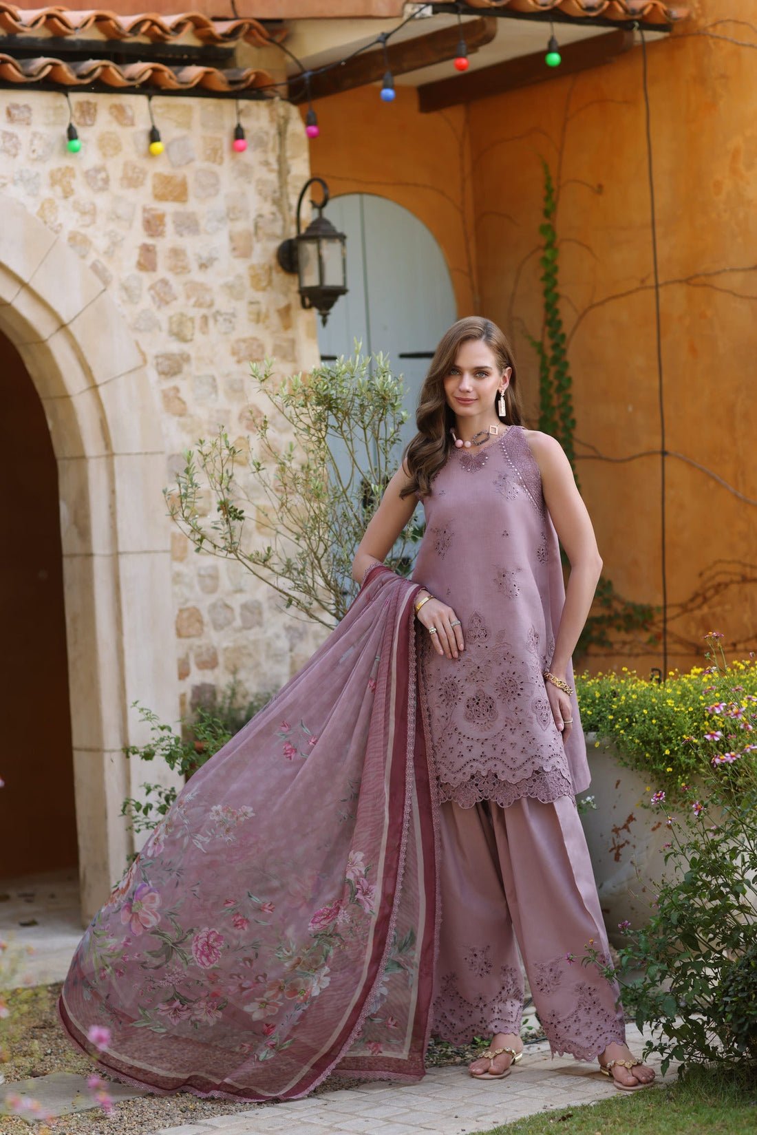 Noor by Saadia Asad | Luxe Chikankari 25 | D8-A - by - Libasekhas UK - Registered Vendor of : Noor by Saadia Asad - 100% Original Designer Dresss