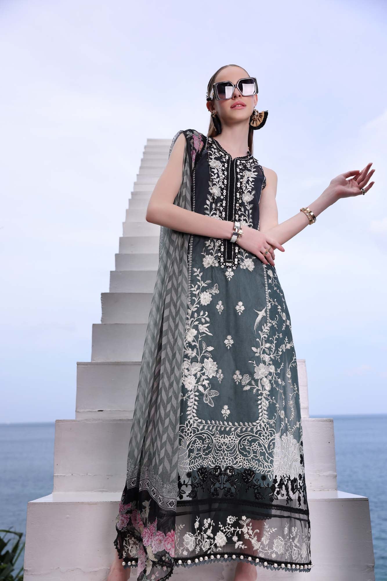 Noor by Saadia Asad | Luxe Printkari | D2-B - by Libasekhas UK - Registered Vendor of : Noor by Saadia Asad - 100% Original Designer Dress