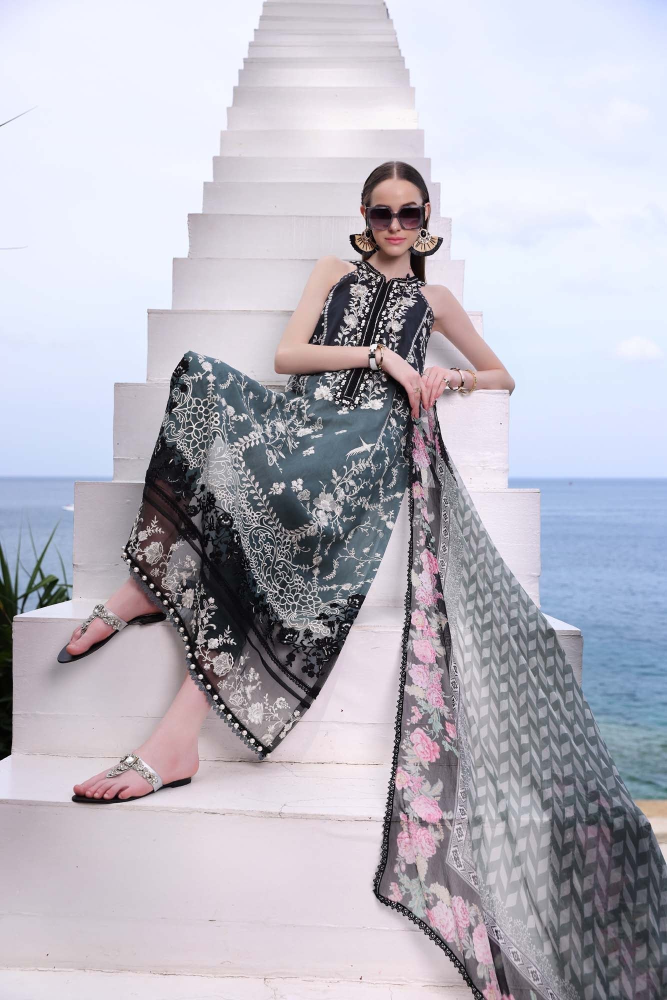 Noor by Saadia Asad | Luxe Printkari | D2-B - by Libasekhas UK - Registered Vendor of : Noor by Saadia Asad - 100% Original Designer Dress
