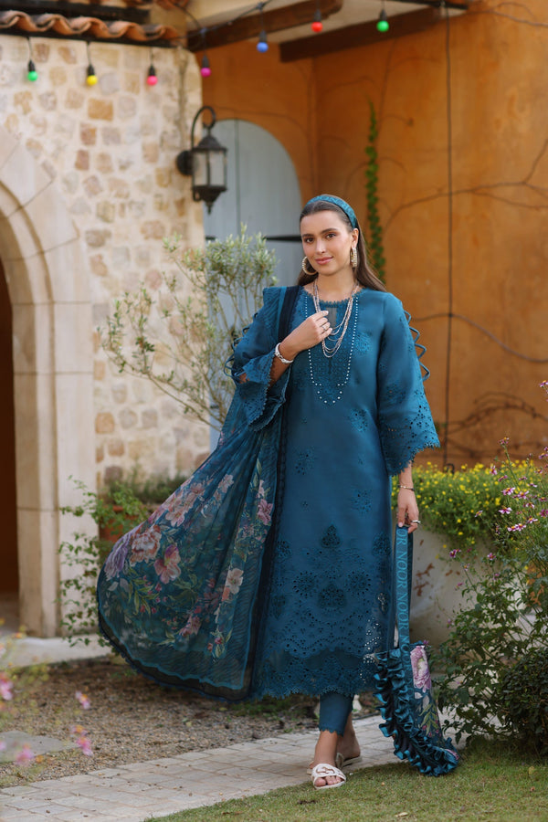 Noor by Saadia Asad | Luxe Chikankari 25 | D8-B - by - Libasekhas UK - Registered Vendor of : Noor by Saadia Asad - 100% Original Designer Dresss