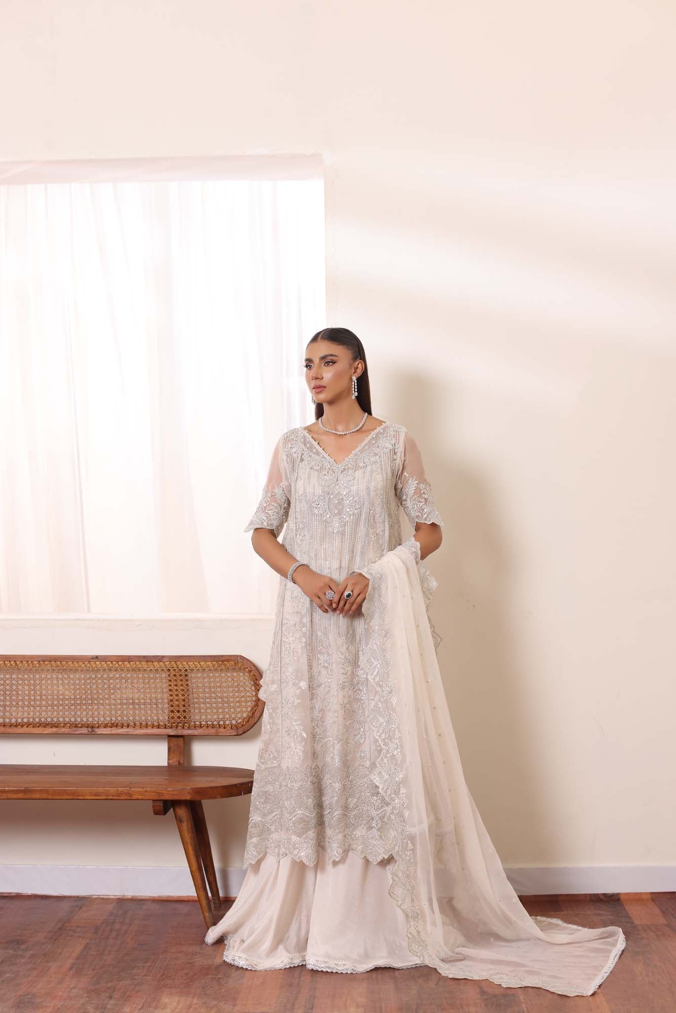 Noor by Saadia Asad | Noor Chiffon De Luxe | D5 - by - Libasekhas UK - Registered Vendor of : Noor by Saadia Asad - 100% Original Designer Dresss