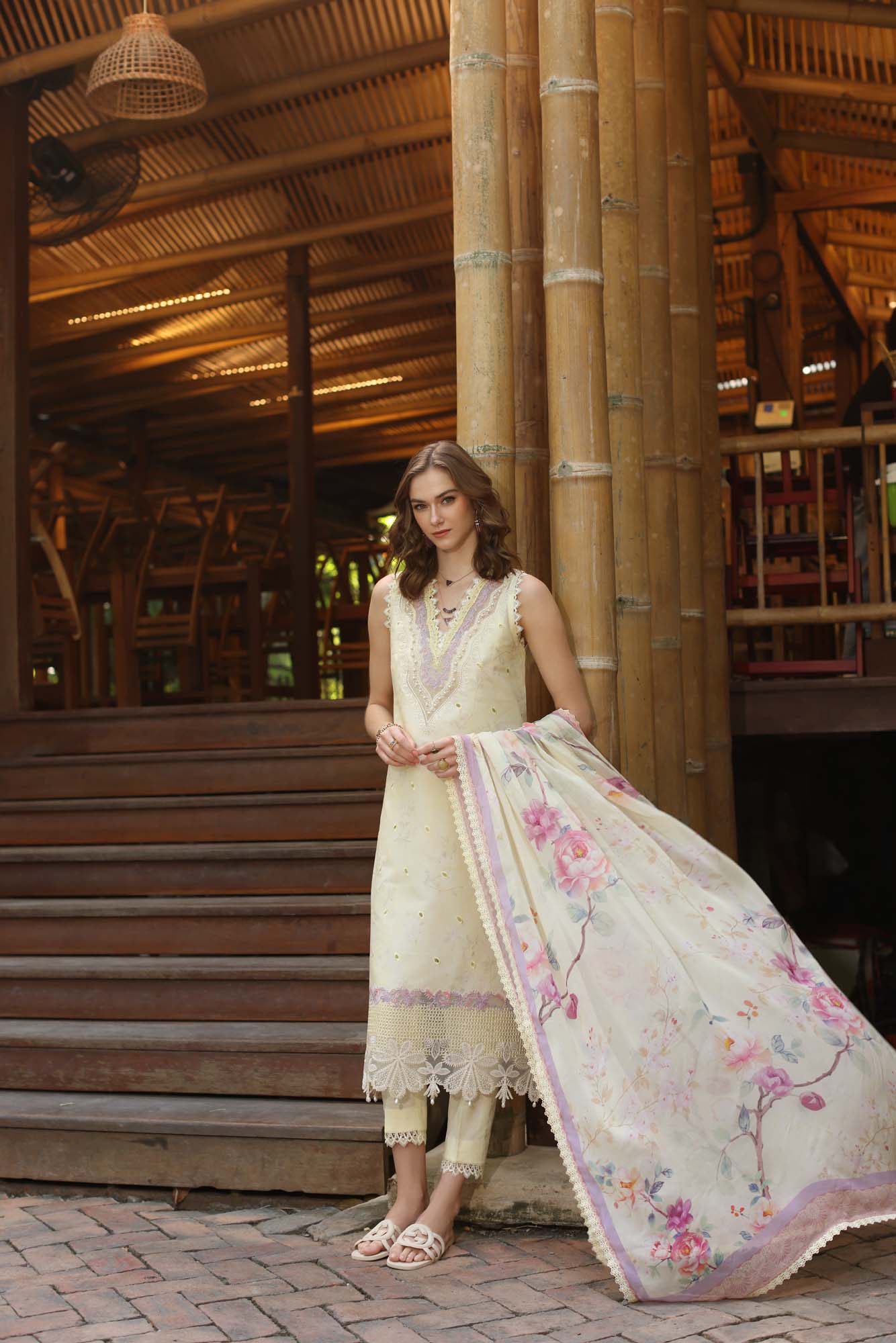 Noor by Saadia Asad | Eid Luxe Printedkari | D9-A - by - Libasekhas UK - Registered Vendor of : Noor by Saadia Asad - 100% Original Designer Dresss