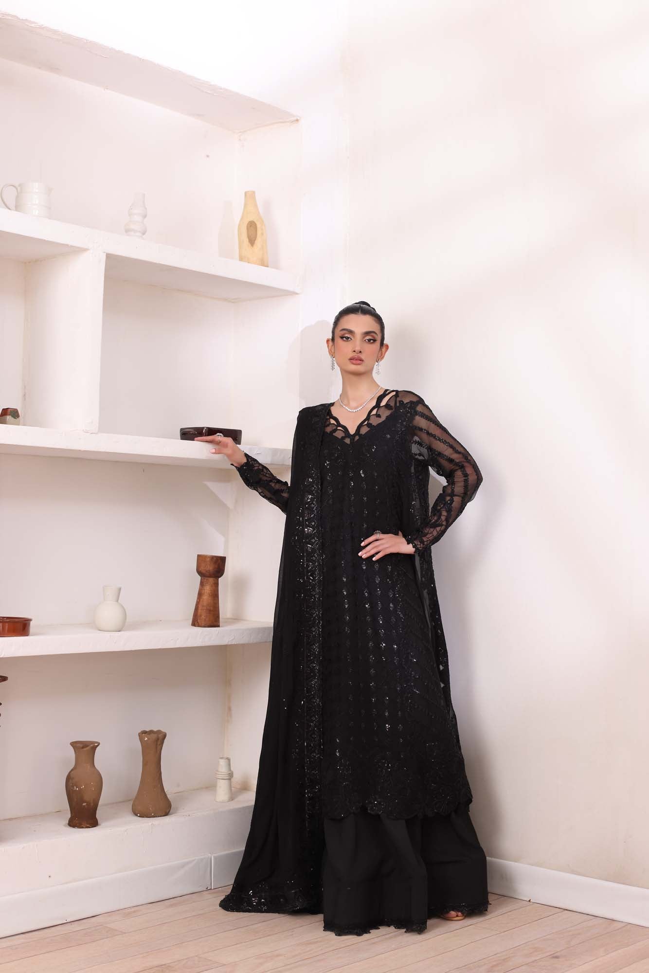 Noor by Saadia Asad | Noor Chiffon De Luxe | D4 - by - Libasekhas UK - Registered Vendor of : Noor by Saadia Asad - 100% Original Designer Dresss