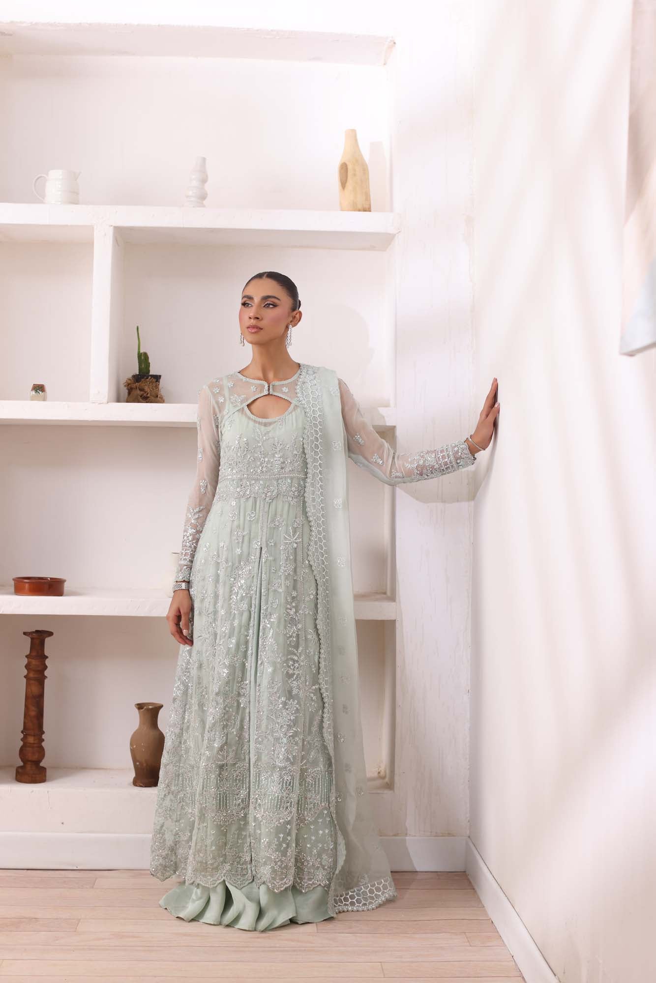 Noor by Saadia Asad | Noor Chiffon De Luxe | D8 - by - Libasekhas UK - Registered Vendor of : Noor by Saadia Asad - 100% Original Designer Dresss