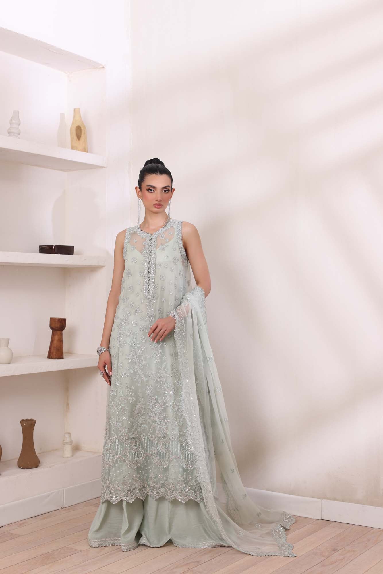 Noor by Saadia Asad | Noor Chiffon De Luxe | D8 - by - Libasekhas UK - Registered Vendor of : Noor by Saadia Asad - 100% Original Designer Dresss