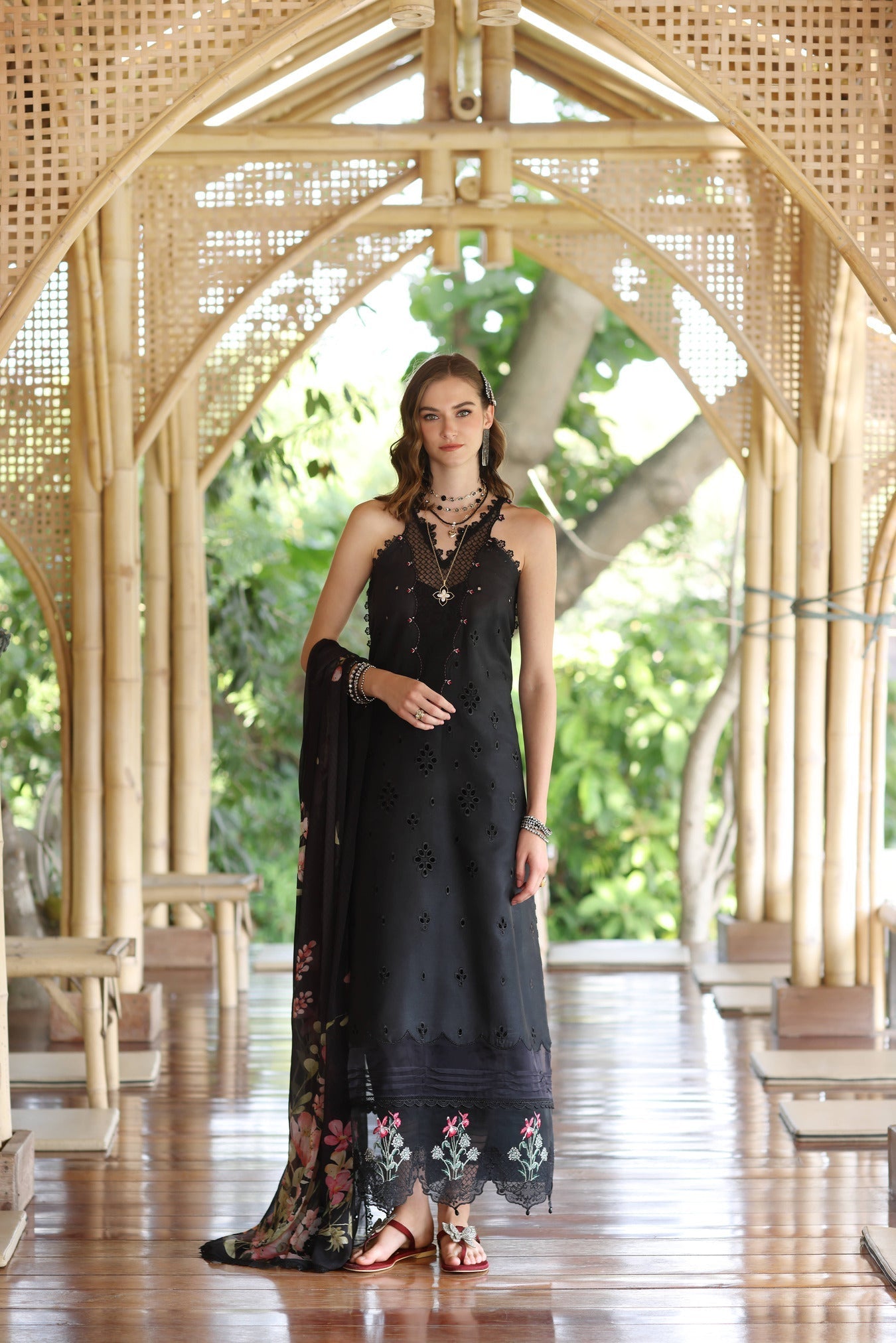 Noor by Saadia Asad | Eid Luxe Printedkari | D7-A - by - Libasekhas UK - Registered Vendor of : Noor by Saadia Asad - 100% Original Designer Dresss
