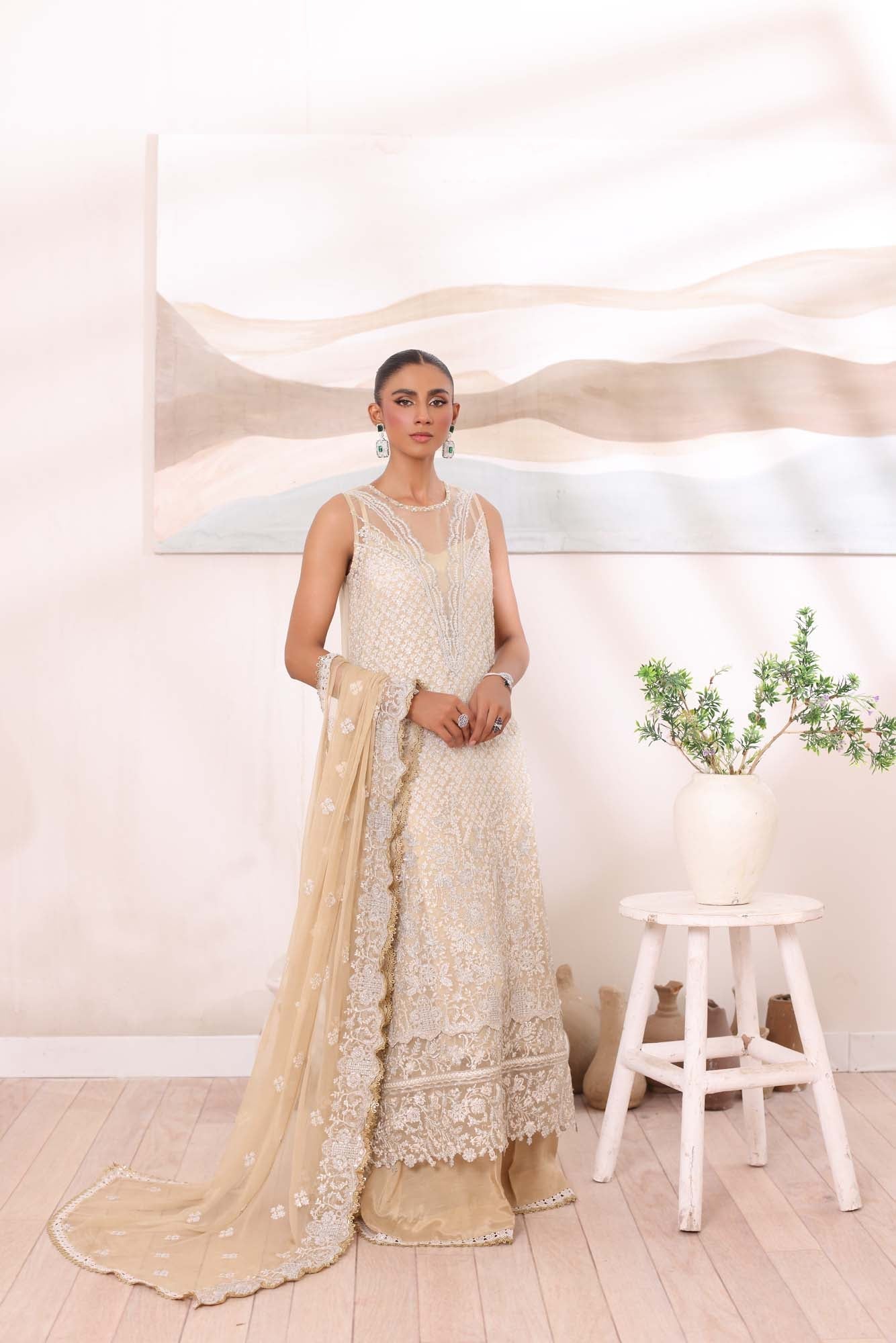 Noor by Saadia Asad | Noor Chiffon De Luxe | D1 - by - Libasekhas UK - Registered Vendor of : Noor by Saadia Asad - 100% Original Designer Dresss