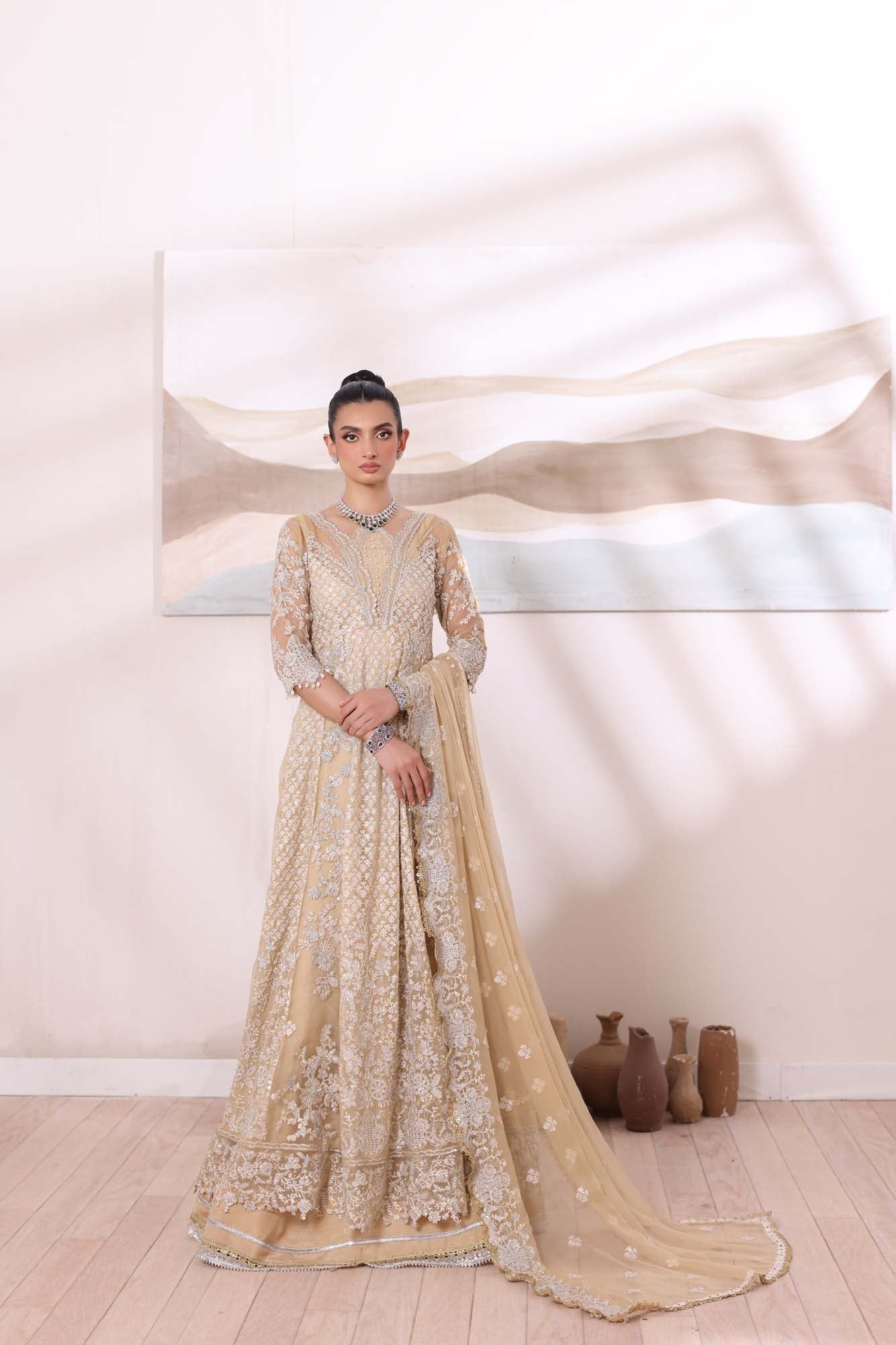 Noor by Saadia Asad | Noor Chiffon De Luxe | D1 - by - Libasekhas UK - Registered Vendor of : Noor by Saadia Asad - 100% Original Designer Dresss