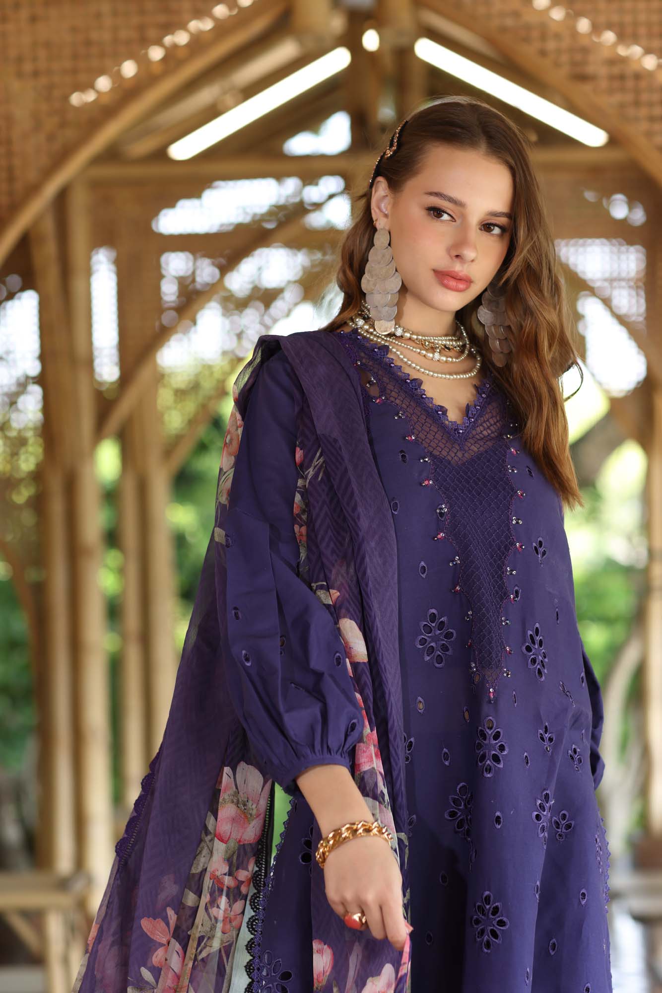 Noor by Saadia Asad | Eid Luxe Printedkari | D7-B - by - Libasekhas UK - Registered Vendor of : Noor by Saadia Asad - 100% Original Designer Dresss