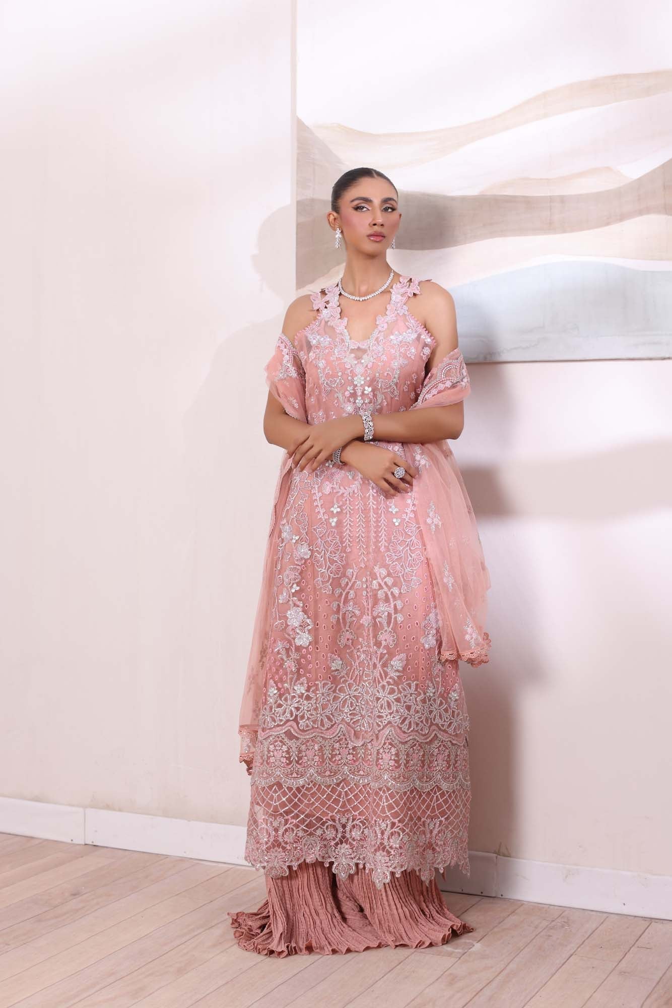 Noor by Saadia Asad | Noor Chiffon De Luxe | D6 - by - Libasekhas UK - Registered Vendor of : Noor by Saadia Asad - 100% Original Designer Dresss