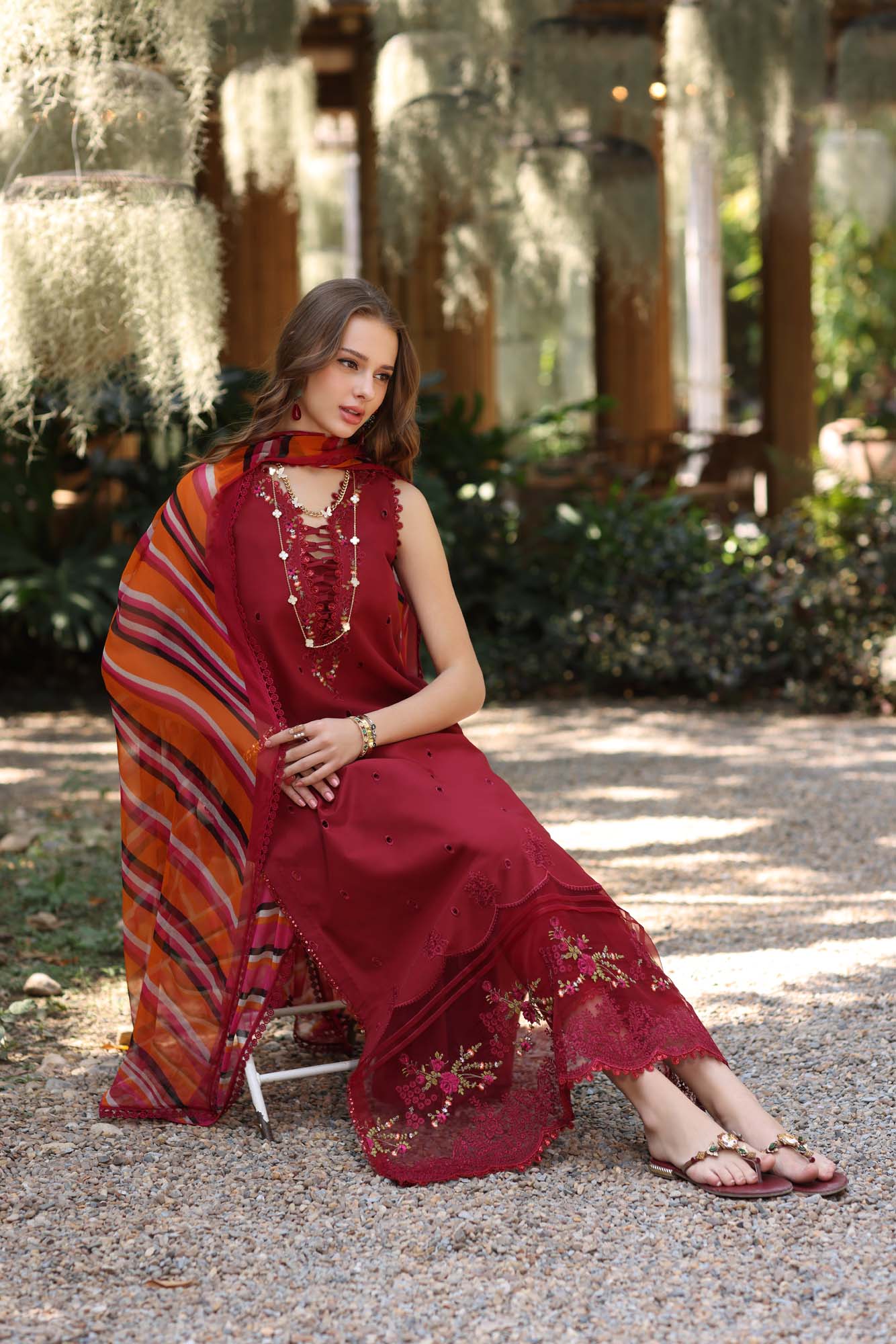 Noor by Saadia Asad | Eid Luxe Printedkari | D3-B - by - Libasekhas UK - Registered Vendor of : Noor by Saadia Asad - 100% Original Designer Dresss