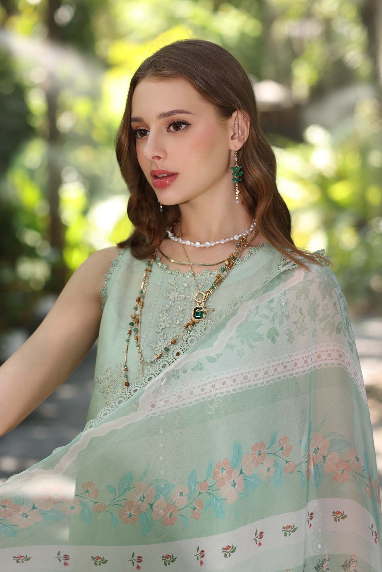 Noor by Saadia Asad | Eid Luxe Printedkari | D6-A - by - Libasekhas UK - Registered Vendor of : Noor by Saadia Asad - 100% Original Designer Dresss