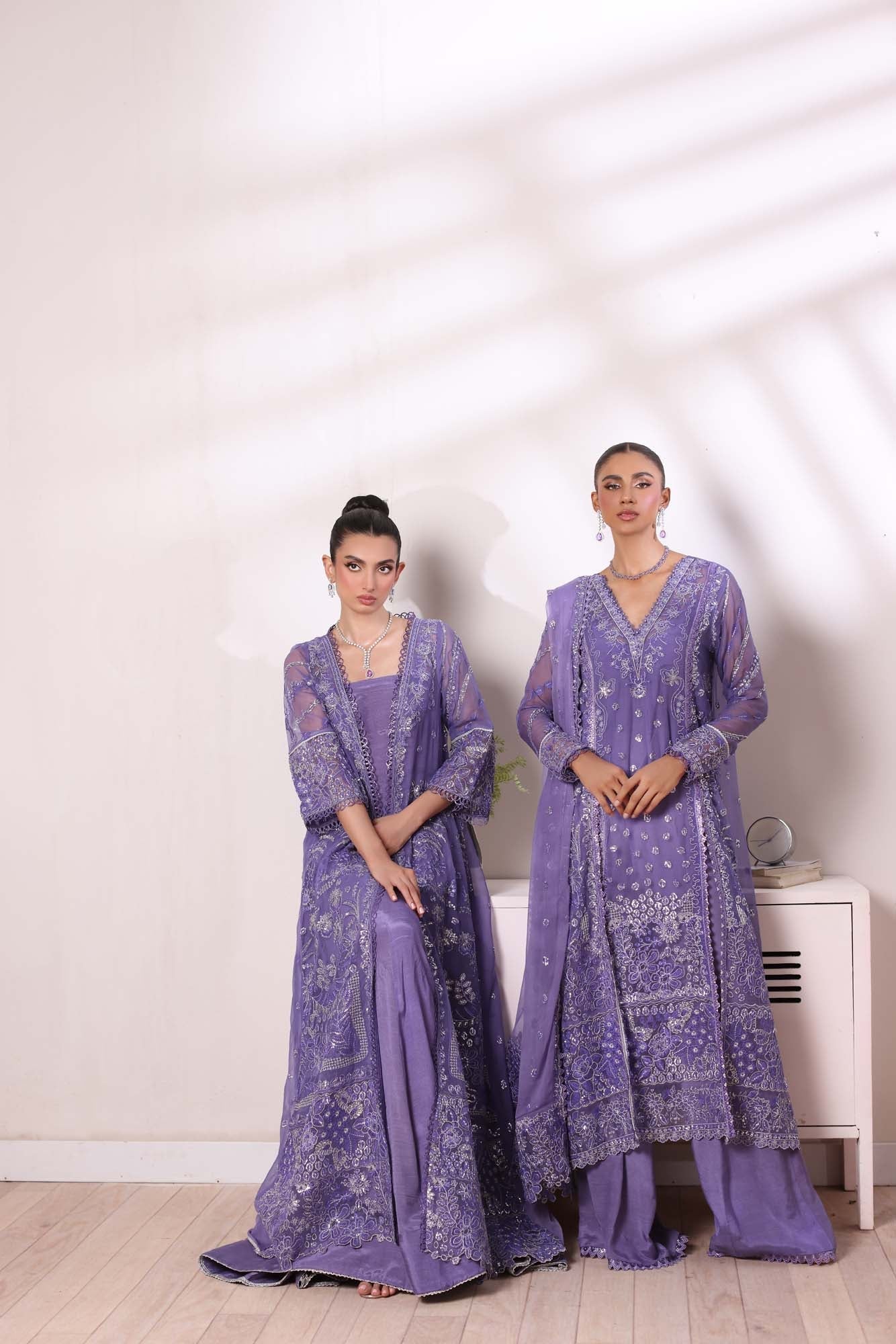 Noor by Saadia Asad | Noor Chiffon De Luxe | D2 - by - Libasekhas UK - Registered Vendor of : Noor by Saadia Asad - 100% Original Designer Dresss