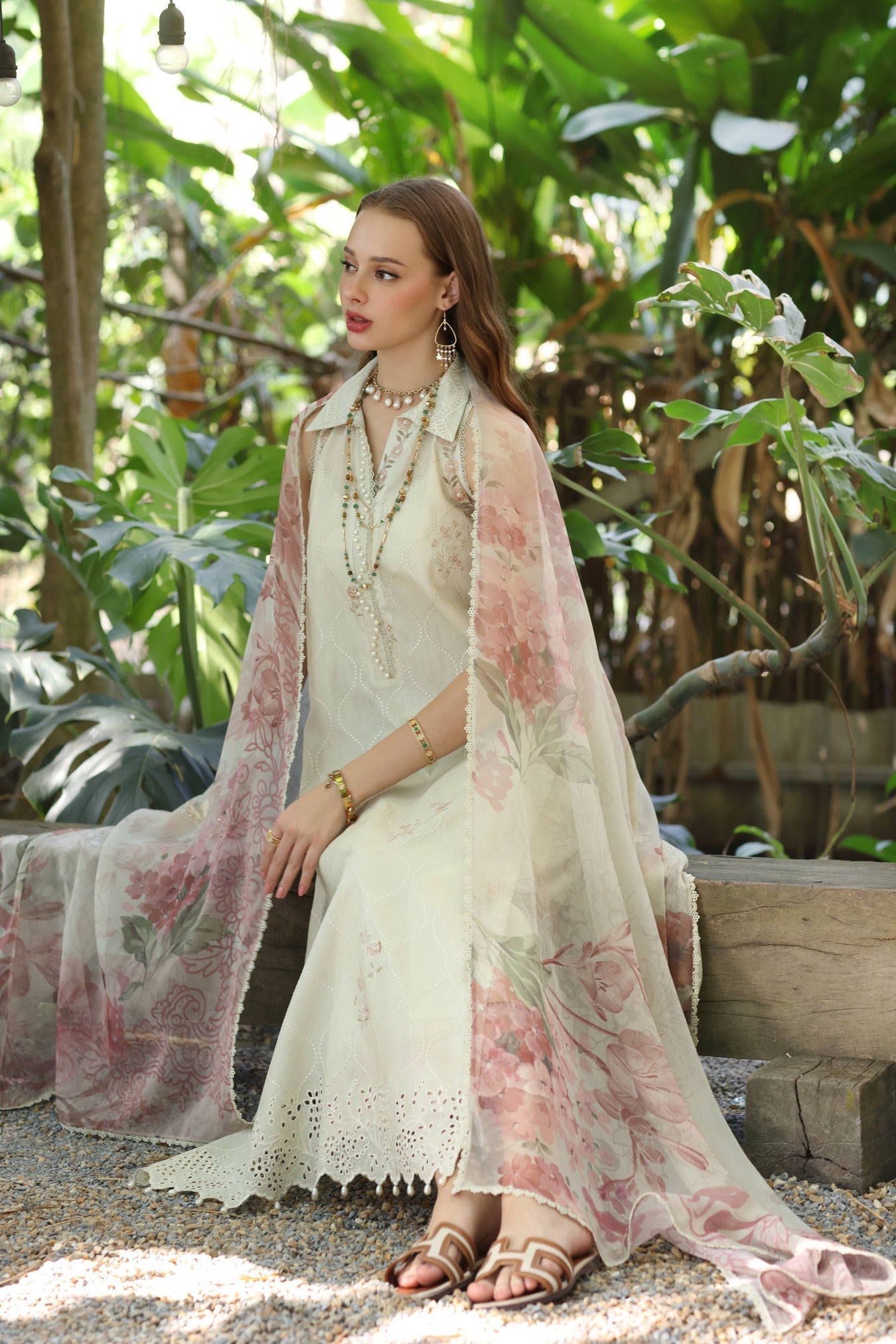 Noor by Saadia Asad | Eid Luxe Printedkari | D5-B - by - Libasekhas UK - Registered Vendor of : Noor by Saadia Asad - 100% Original Designer Dresss