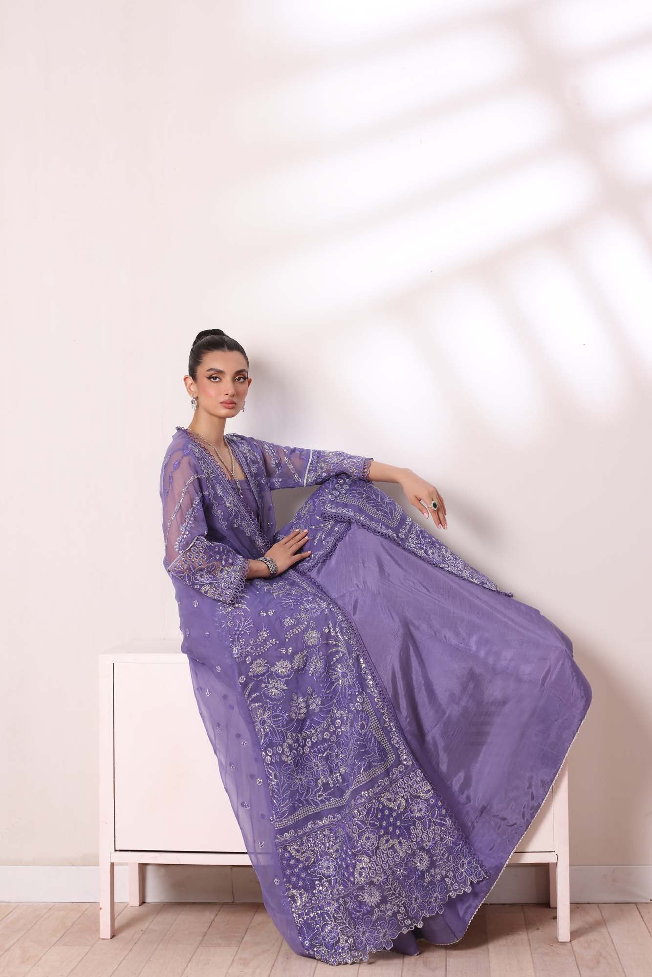 Noor by Saadia Asad | Noor Chiffon De Luxe | D2 - by - Libasekhas UK - Registered Vendor of : Noor by Saadia Asad - 100% Original Designer Dresss